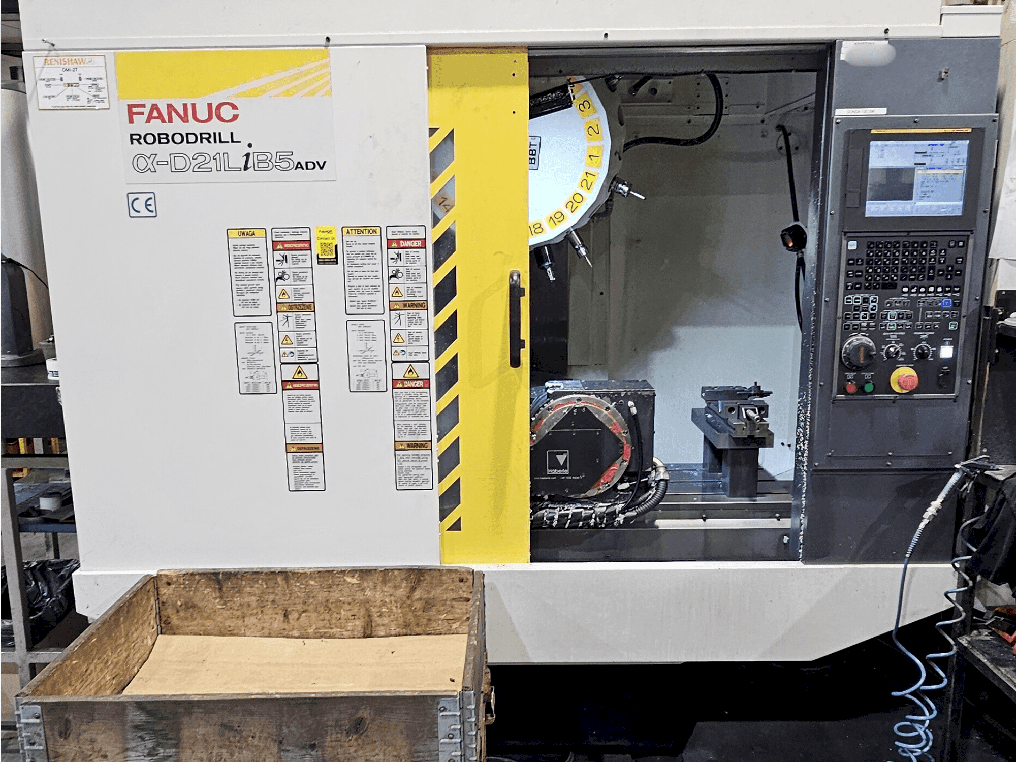 FANUC Robodrill α-D21L iB 5 ADV-maskinen framifrån