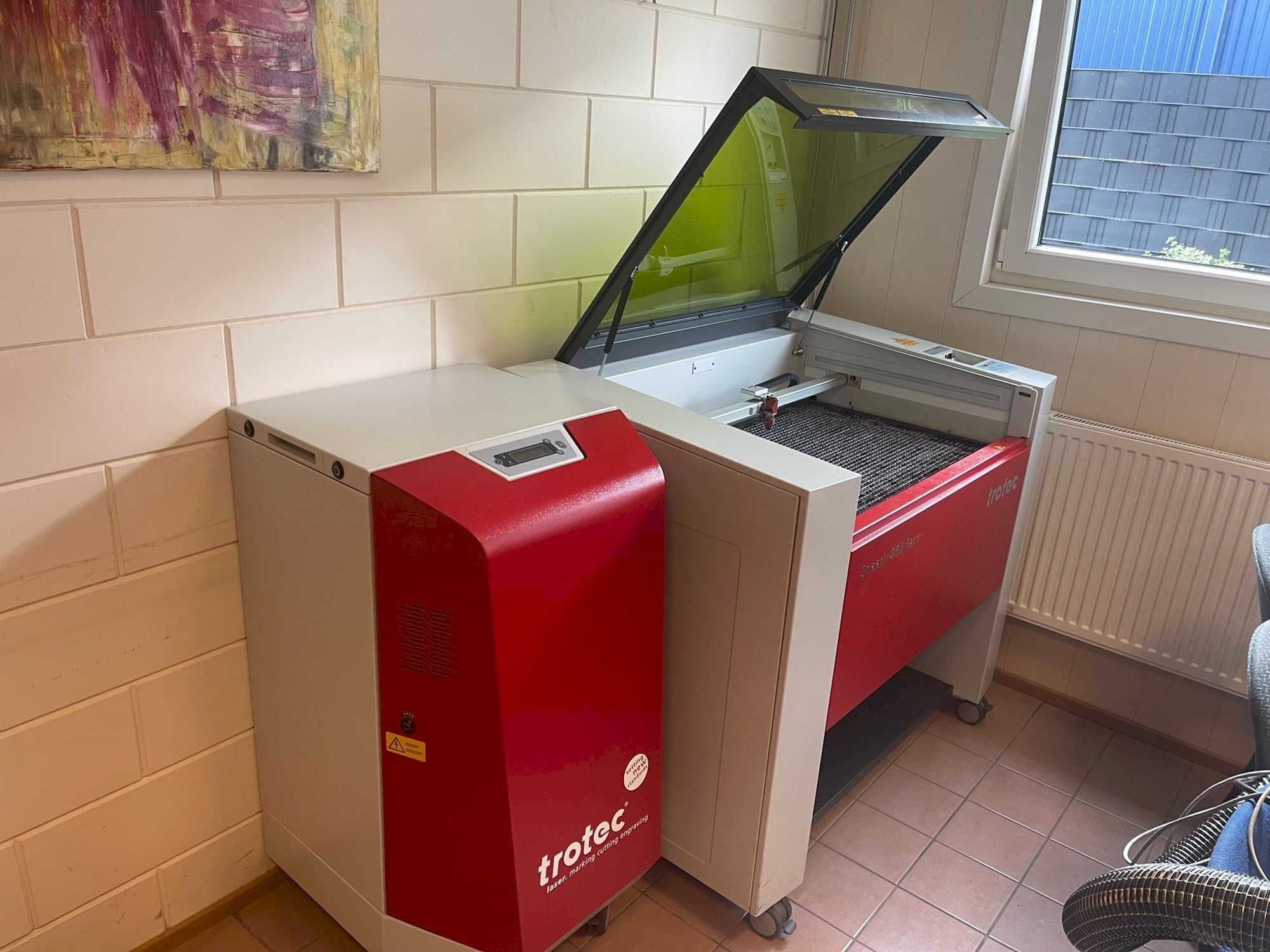 Trotec Speedy 360 flexx-maskinen framifrån