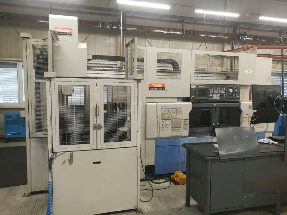 Mazak Multiplex 6100 + robot FLEX-GL50F-maskinen framifrån