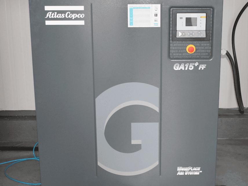 Atlas Copco Ga15 + FF-maskinen framifrån