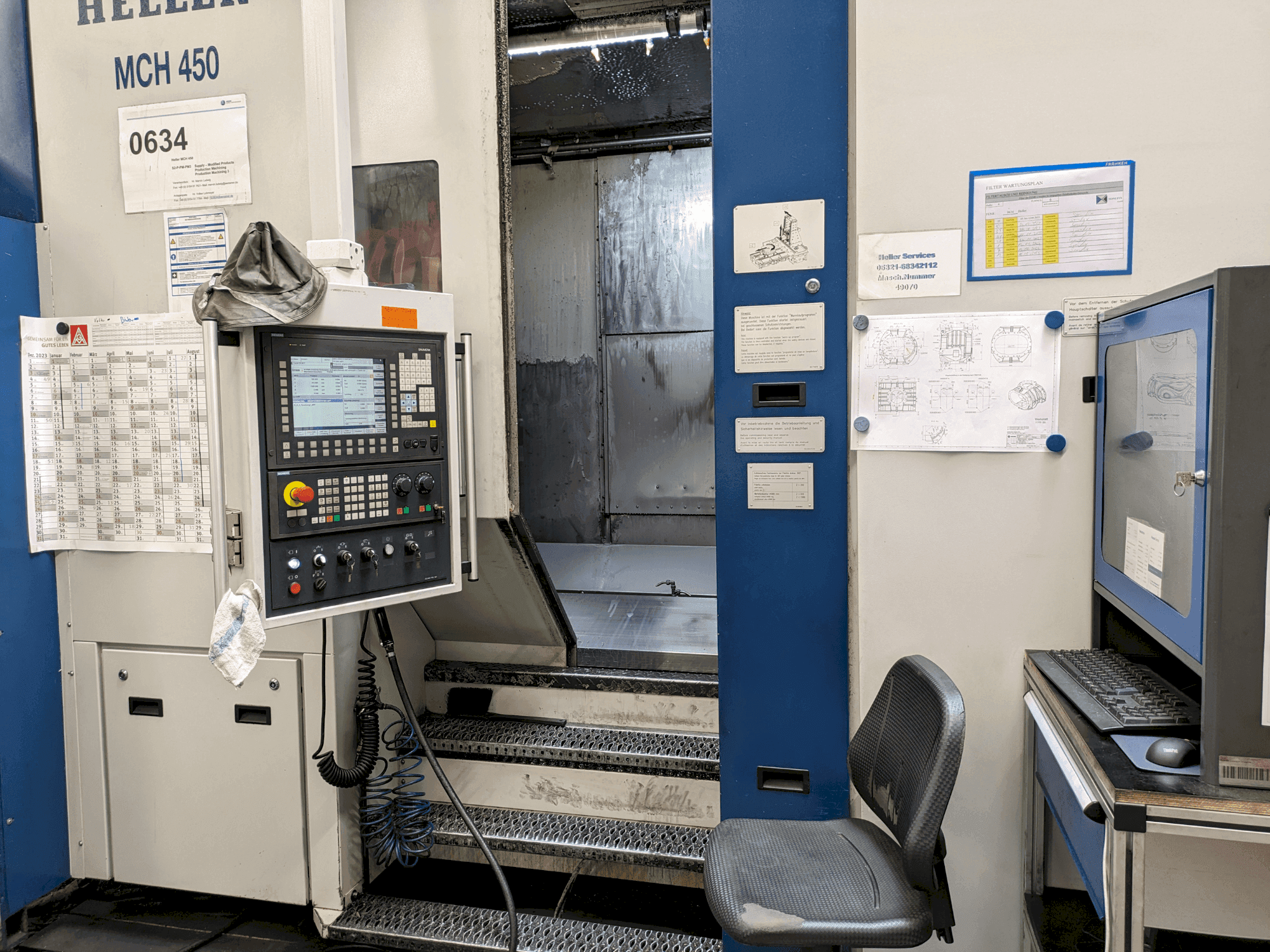 HELLER MCH 450-maskinen framifrån