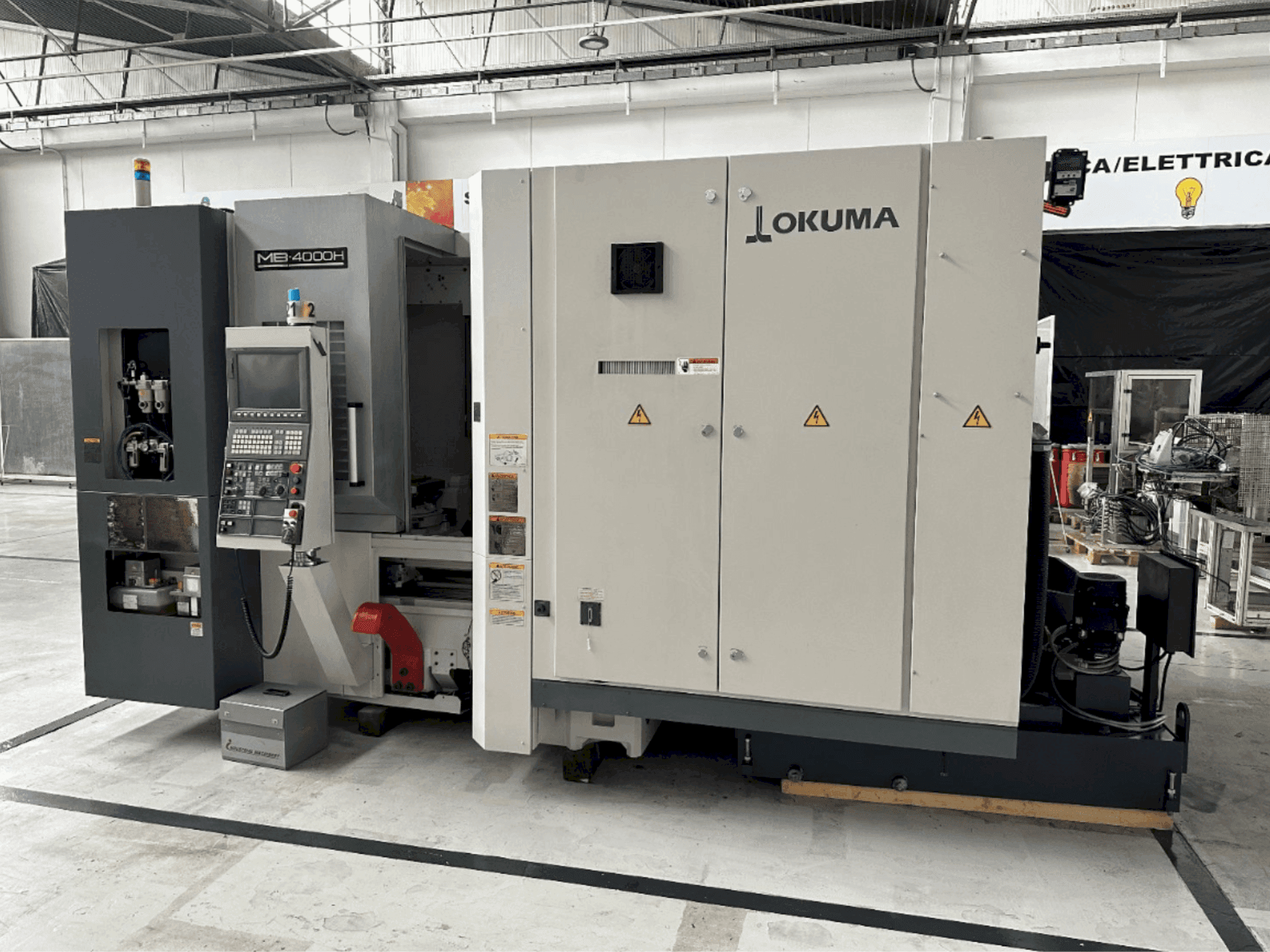 Okuma MB 4000 H-maskinen framifrån
