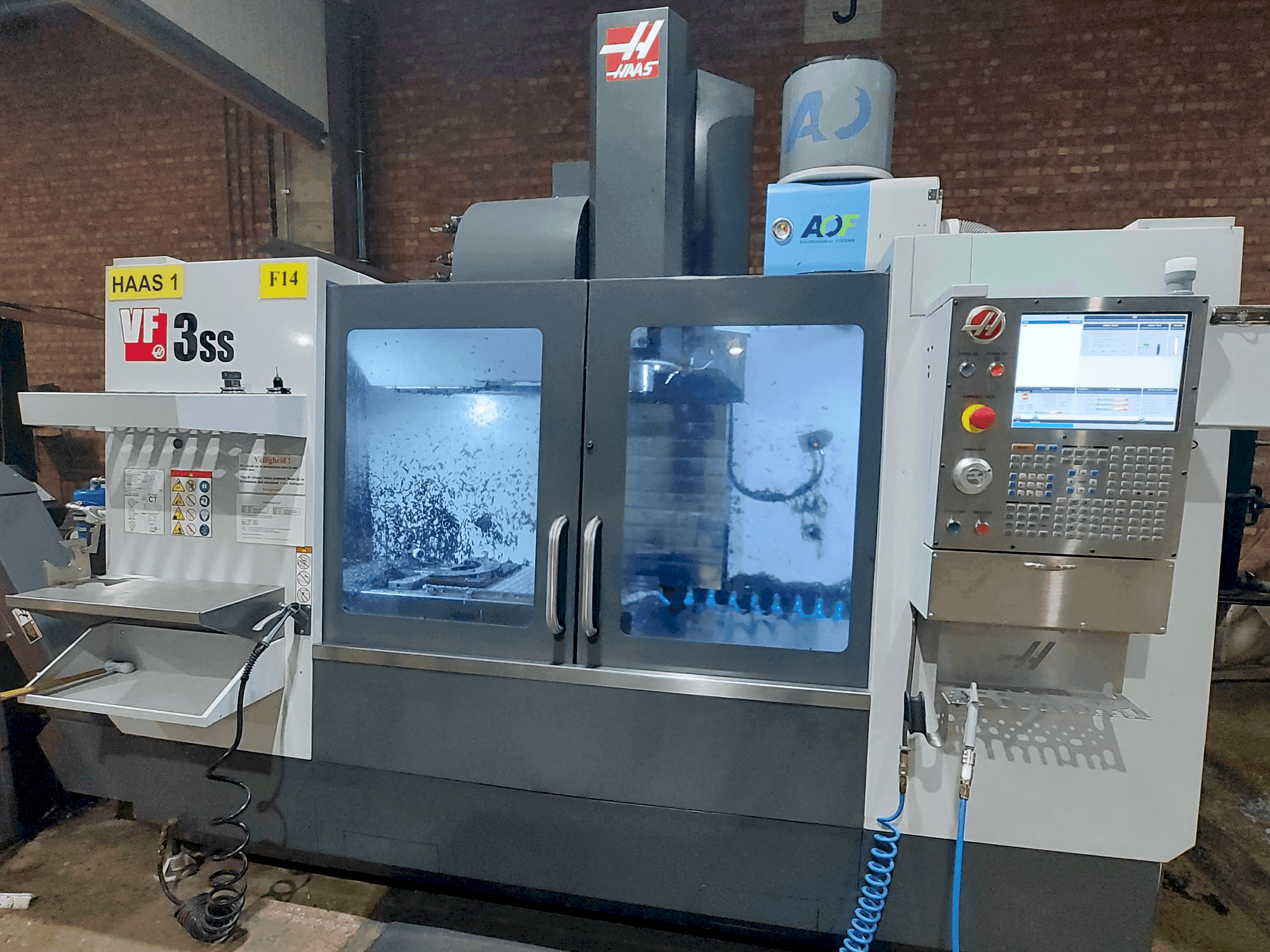 HAAS VF-3SS-maskinen framifrån