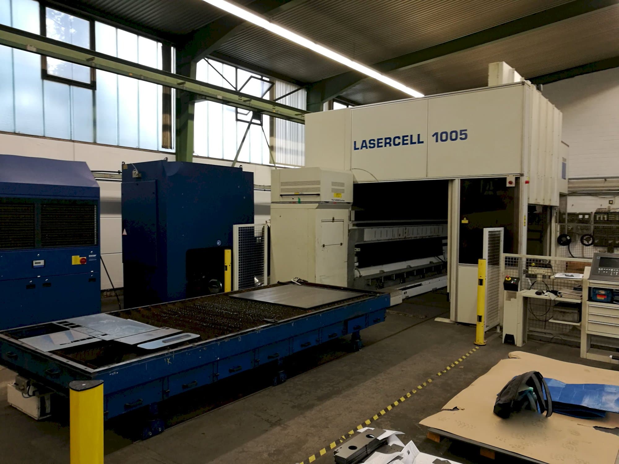 Trumpf-maskinen sedd från vänsterLasercell TLC 1005