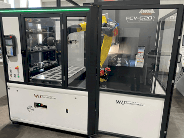 WU Automation RZ-3/35-maskinen framifrån
