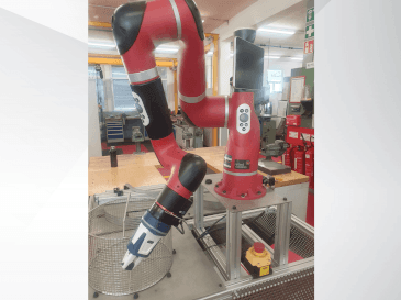 RETHINK Robotics Sawyer-maskinen framifrån