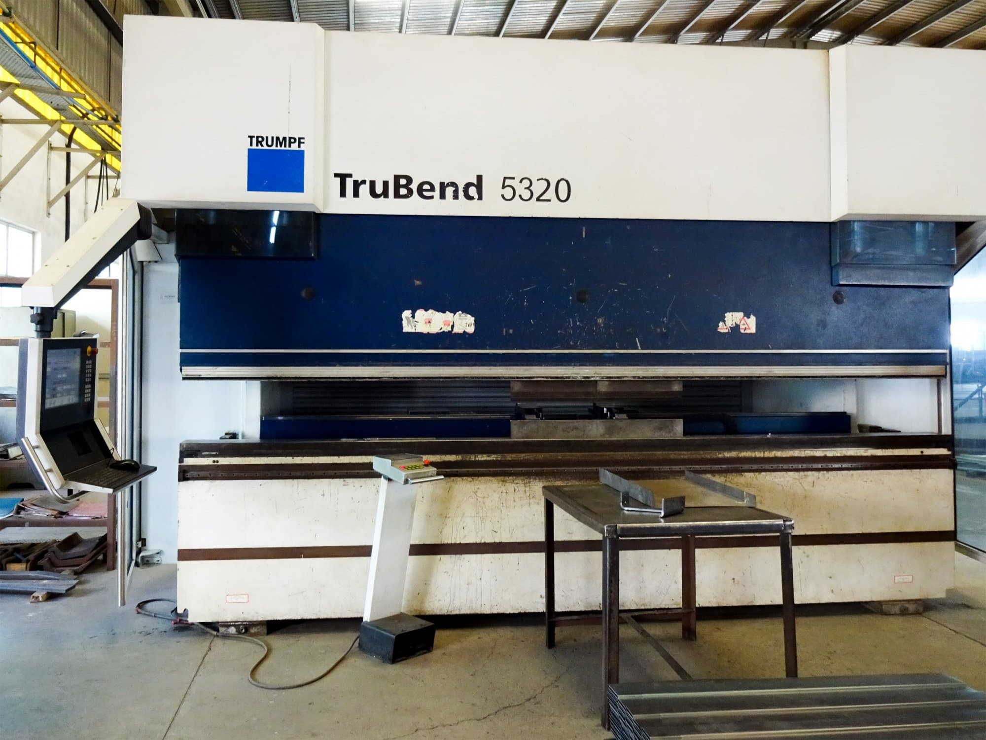 Trumpf-maskinens arbetsytaTruBend 5320