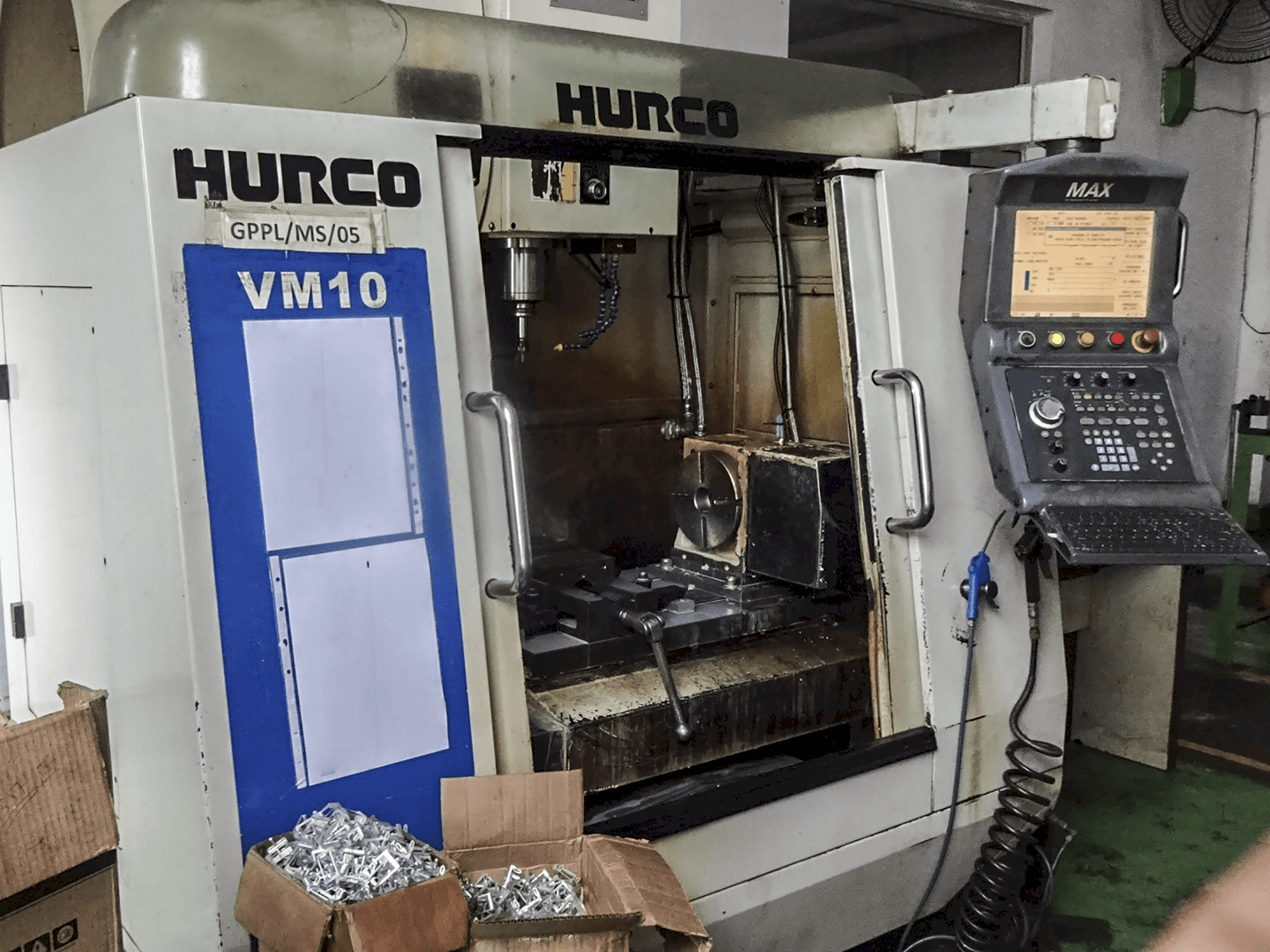 Hurco-maskinen sedd från vänsterVM10
