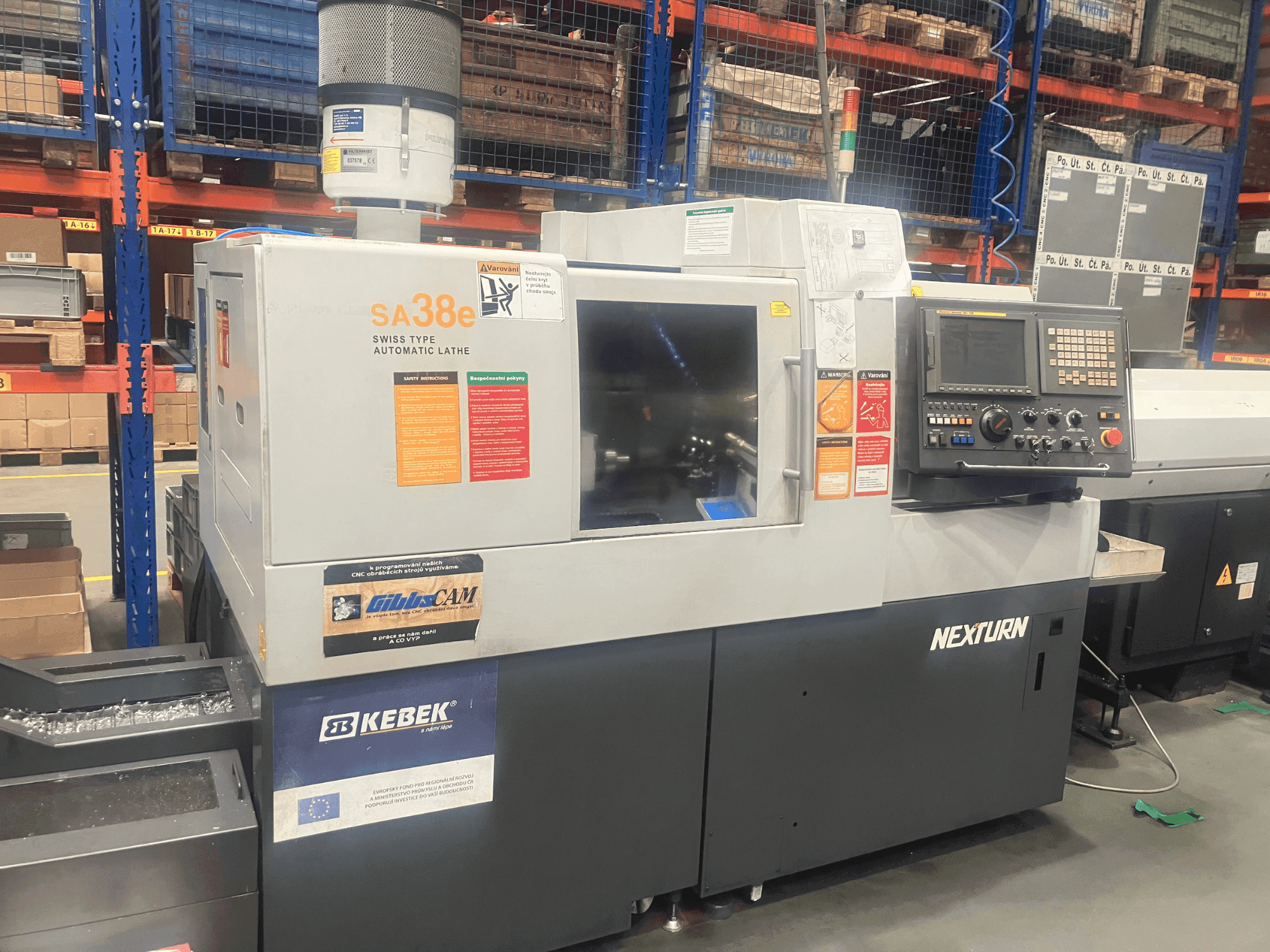 Nexturn SA-38e-maskinen framifrån