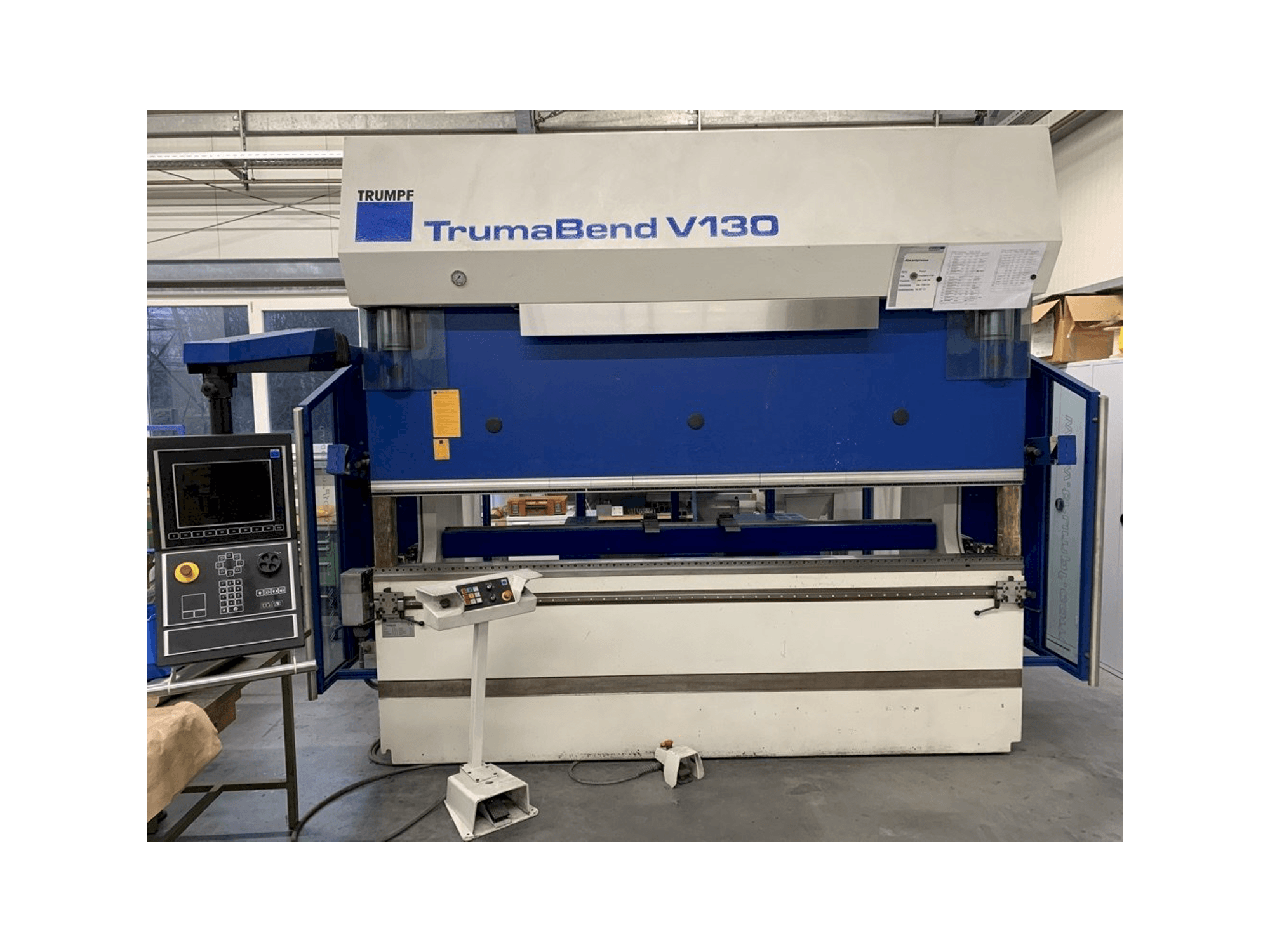 Trumpf TrumaBend V130X-maskinen framifrån