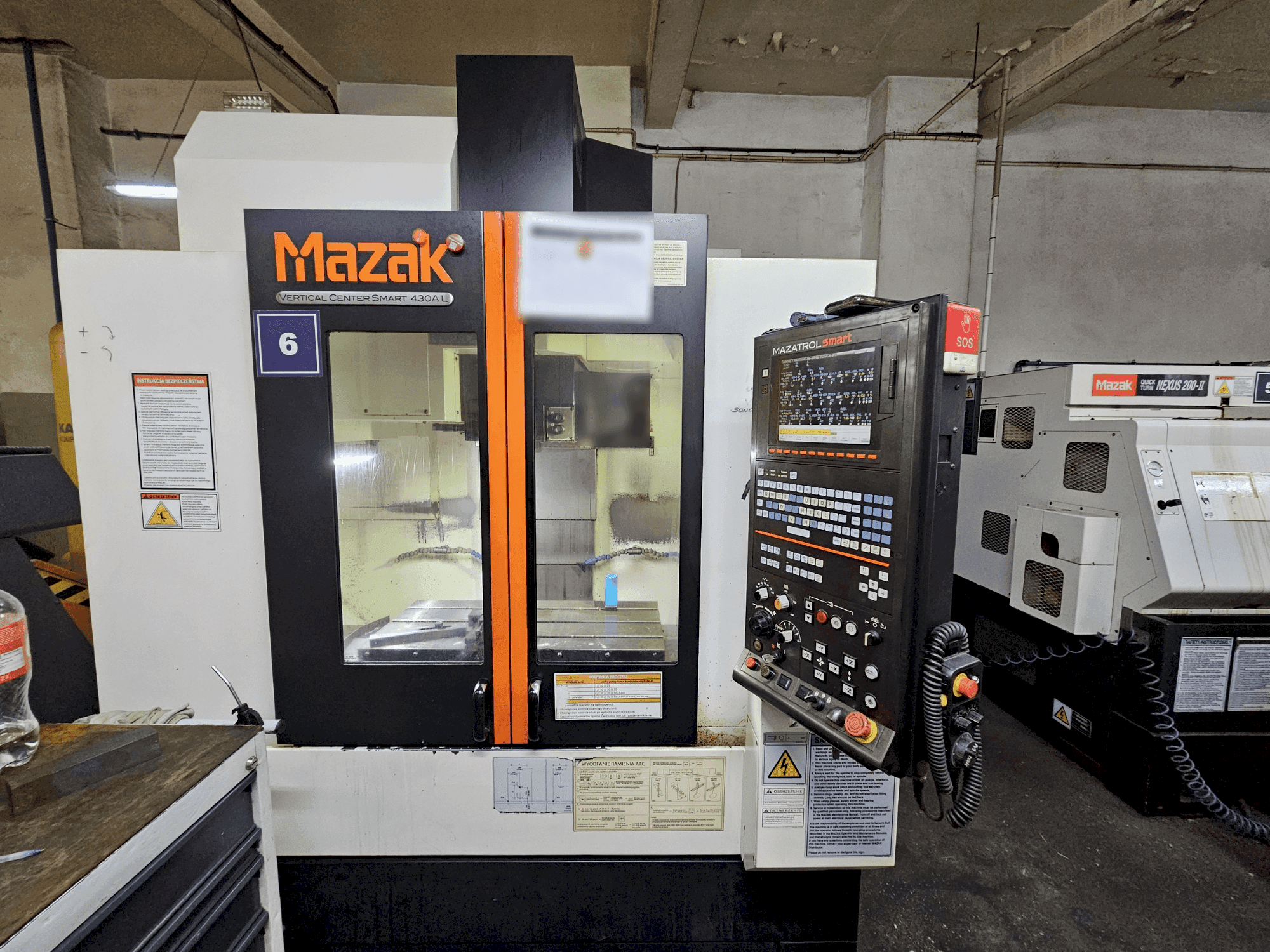 Mazak VCS 430A L-maskinen framifrån