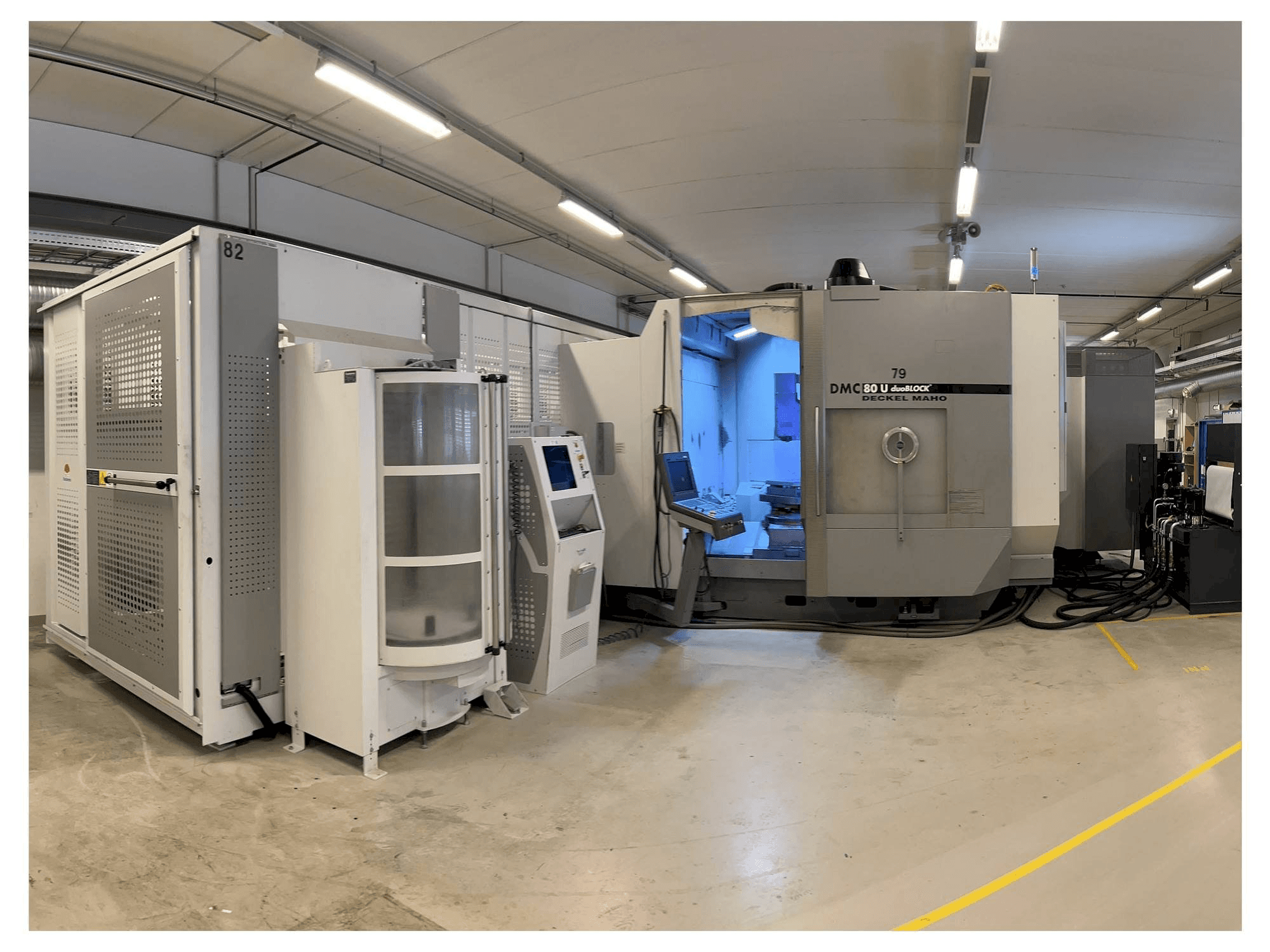 DMG DMC 80 U duoBLOCK-maskinen framifrån