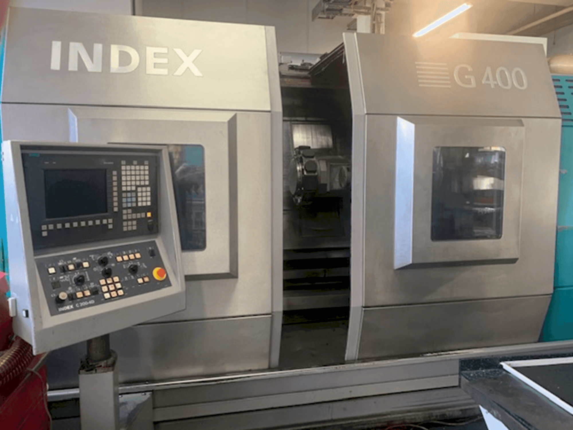 Index G400-maskinen framifrån