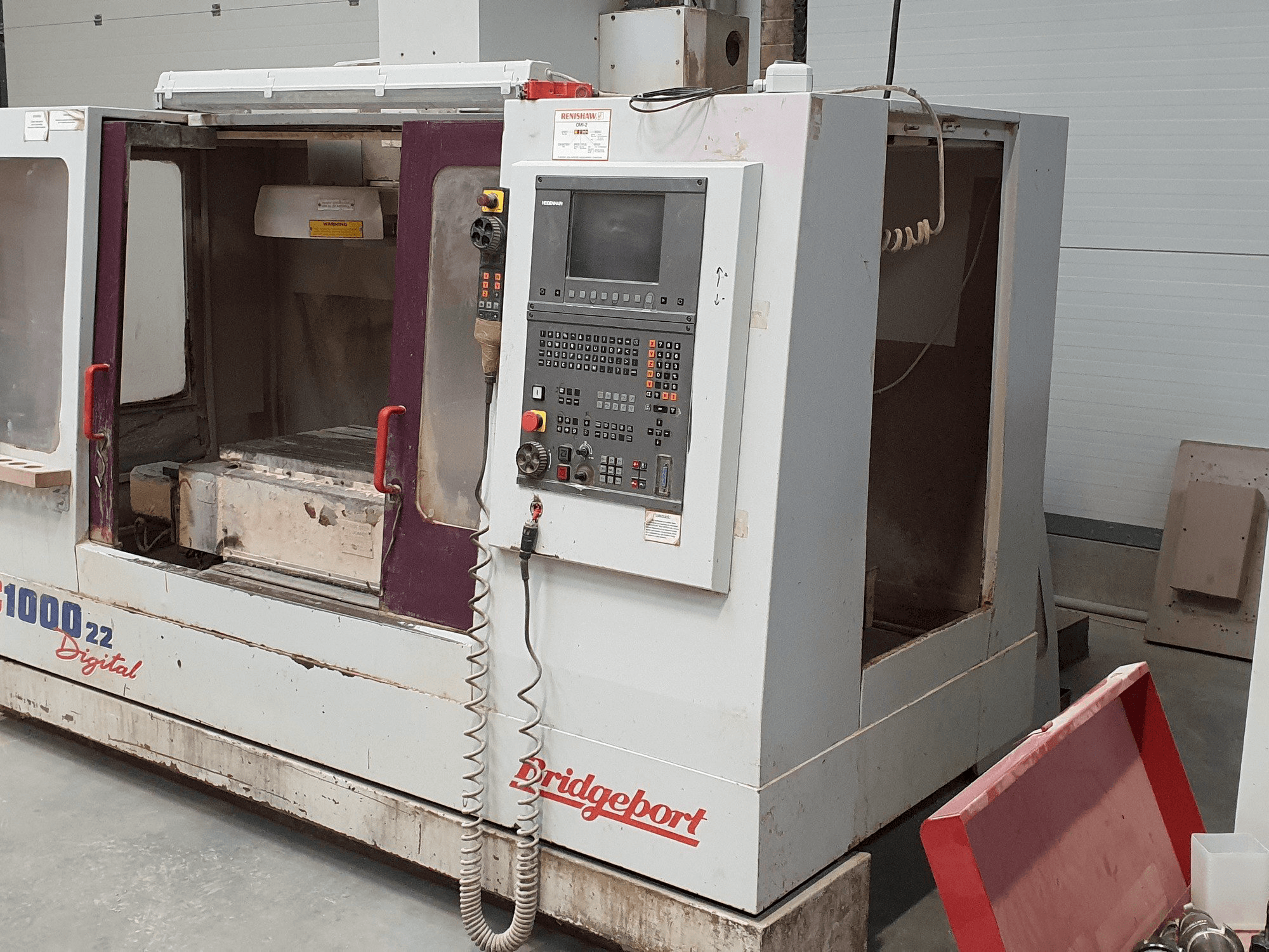 Bridgeport VMC 1000/22-maskinen framifrån