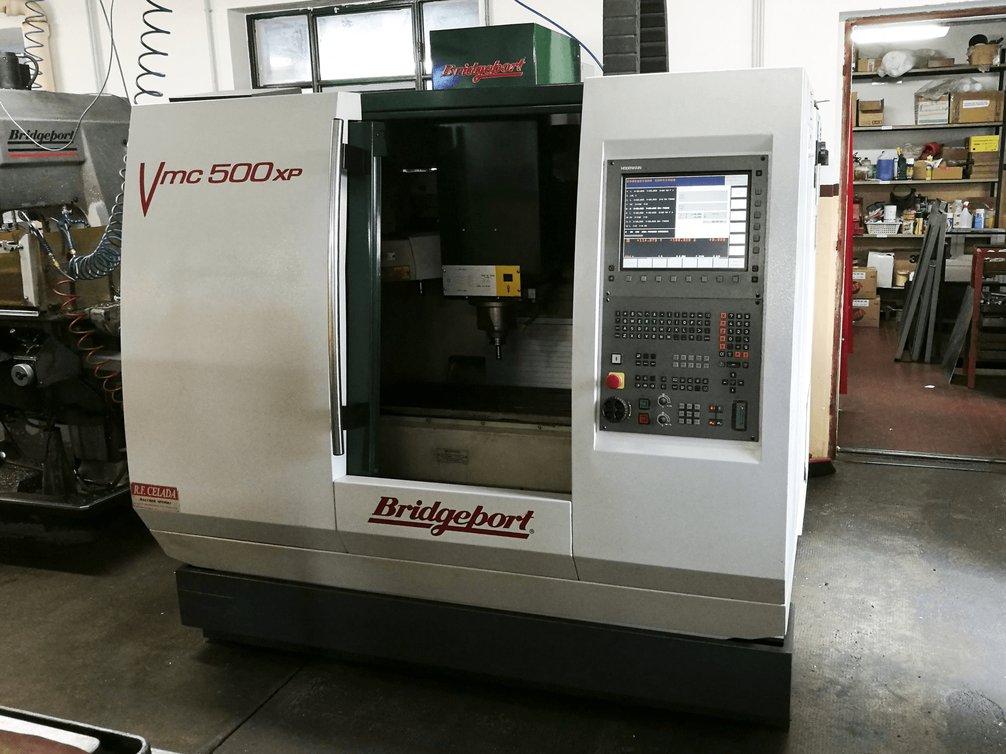 Bridgeport-maskinen framifrånVMC 500 XP