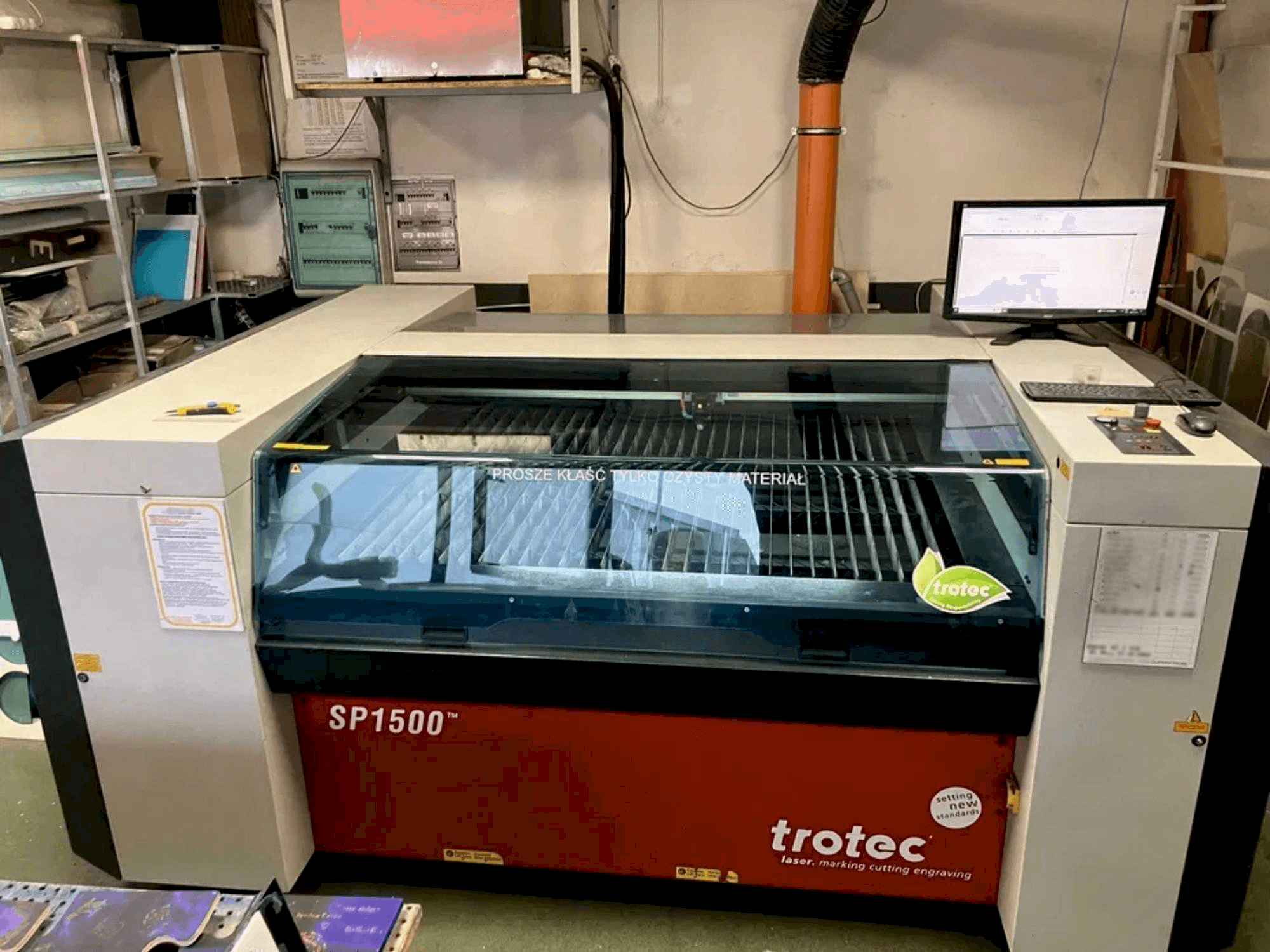 Trotec SP1500-maskinen framifrån
