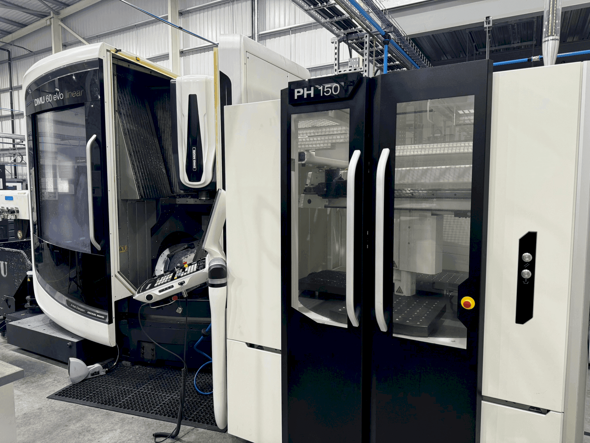 DMG MORI DMU 60 eVo + PH150-maskinen framifrån