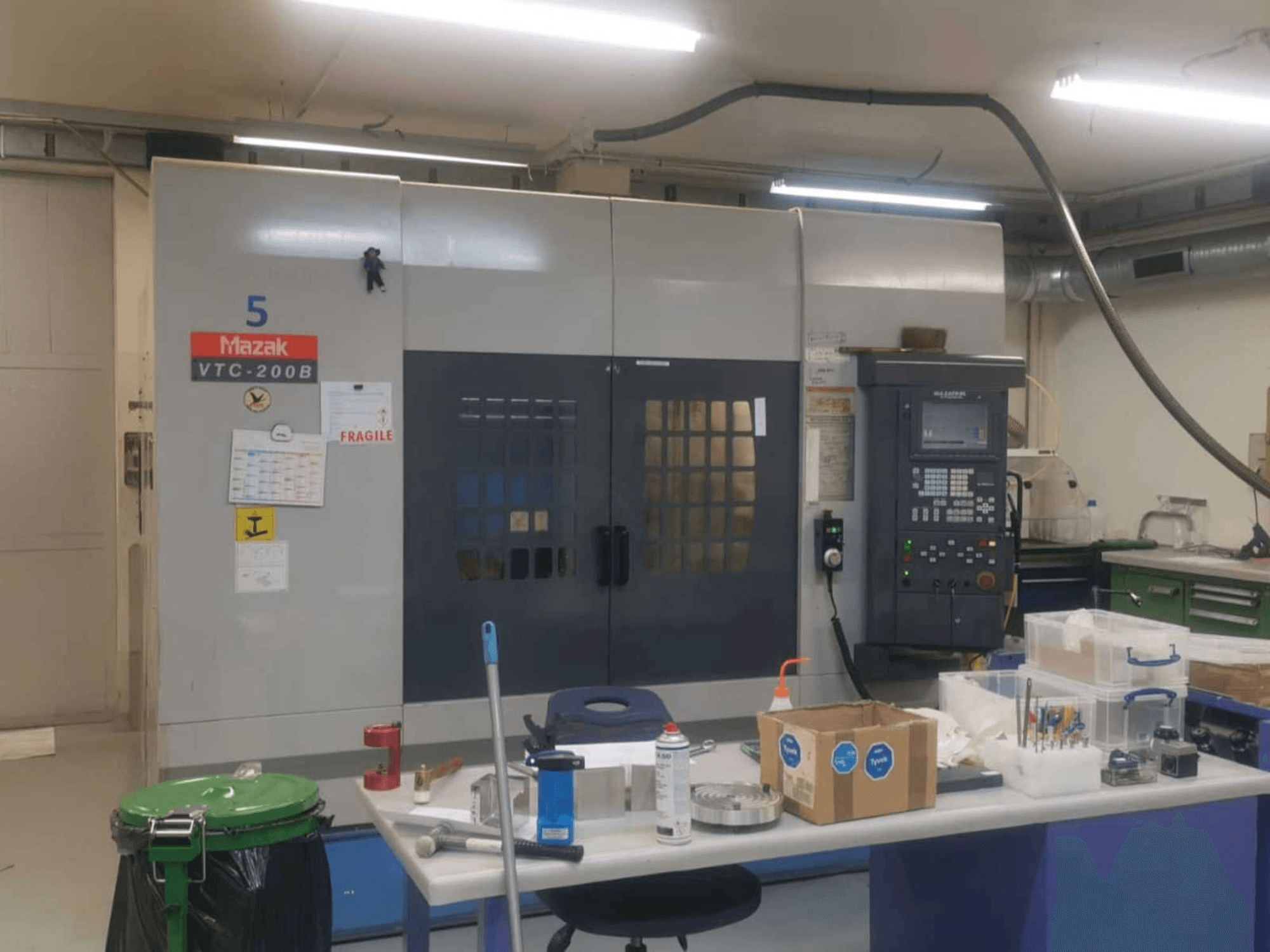 Mazak VTC 200B-maskinen framifrån
