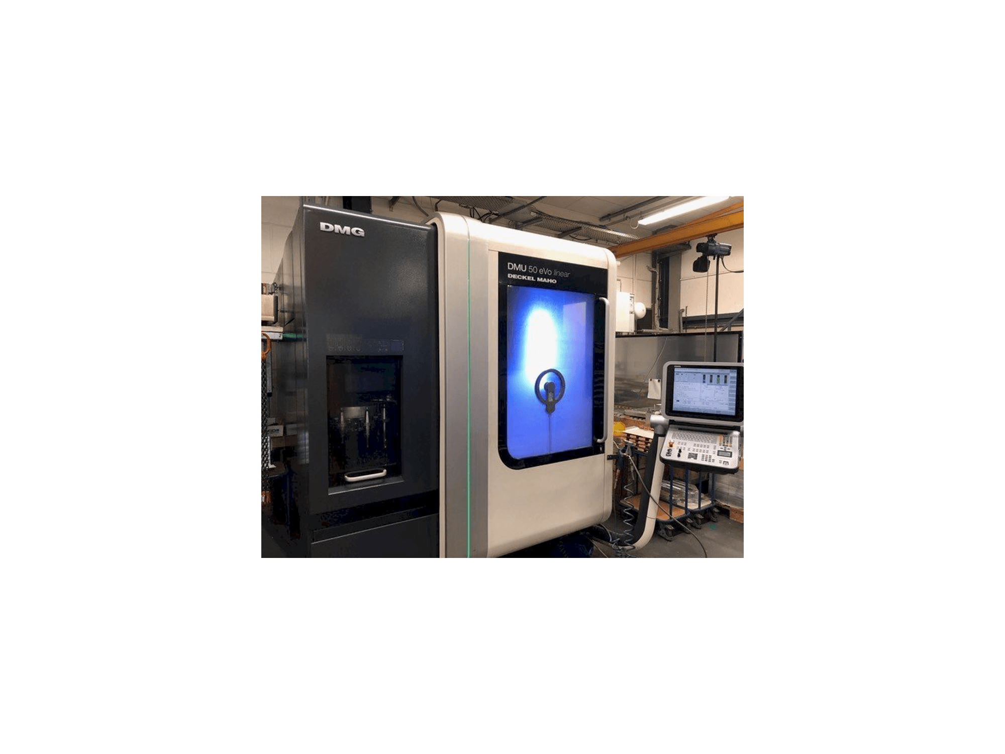 DECKEL MAHO DMU 50 eVo Linear-maskinen framifrån