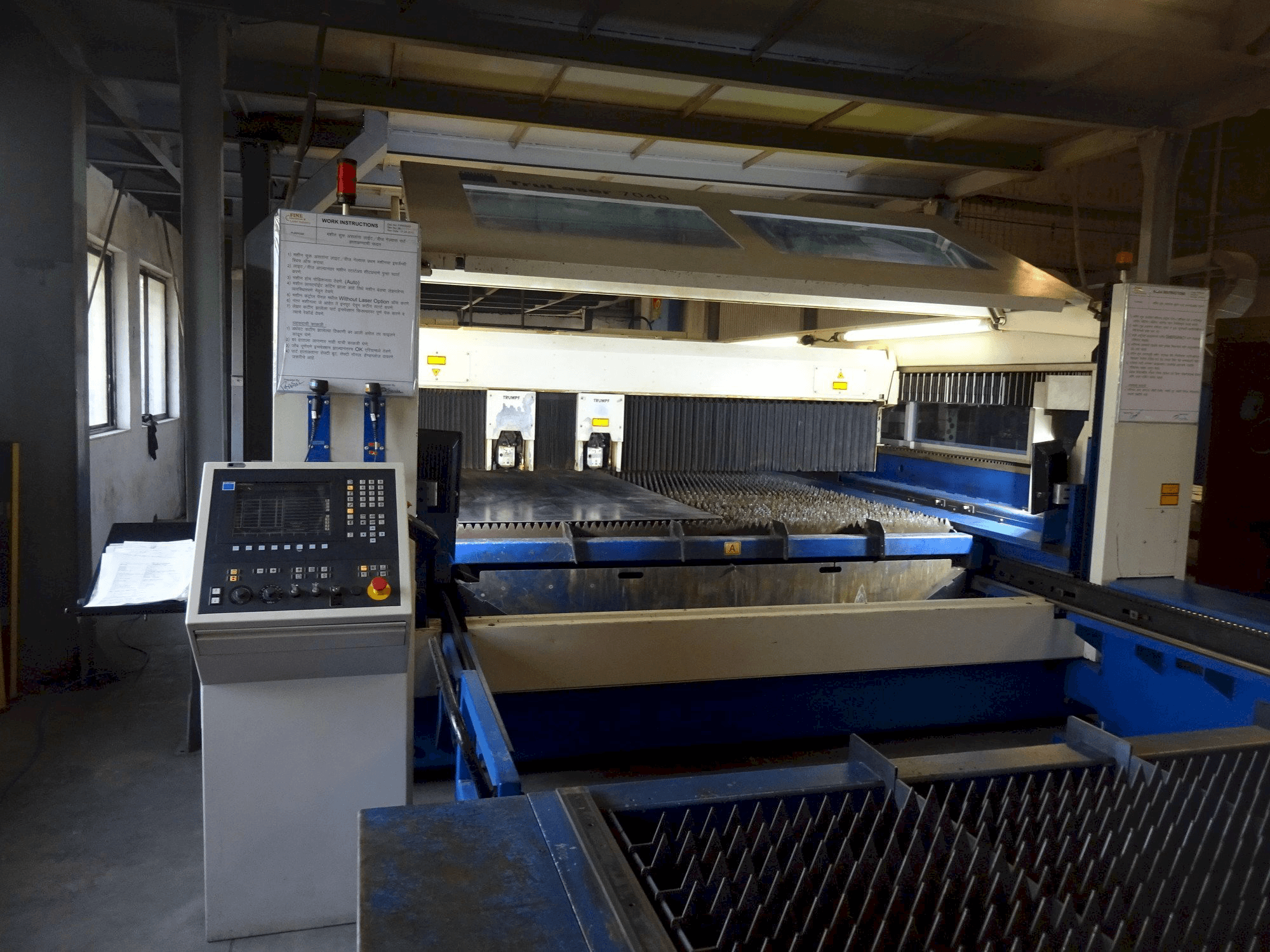 Trumpf TruLaser 7040-maskinen framifrån