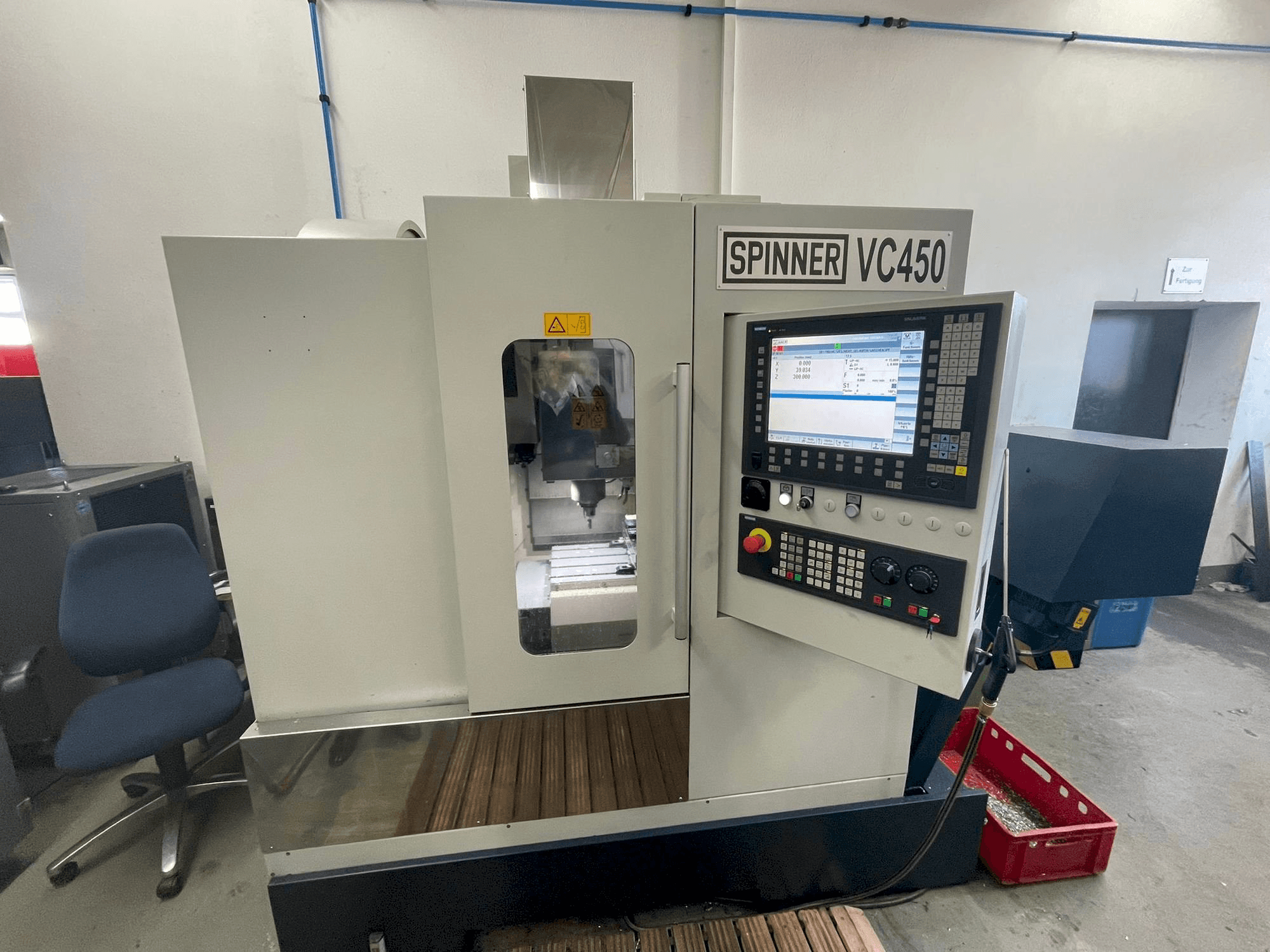 SPINNER VC 450-maskinen framifrån