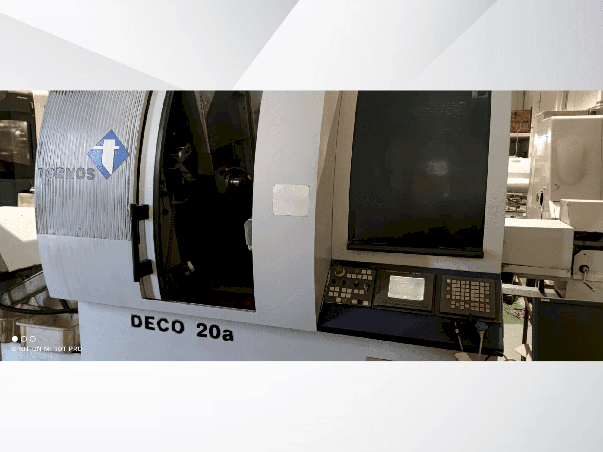 Tornos-Bechler Deco 20a-maskinen framifrån