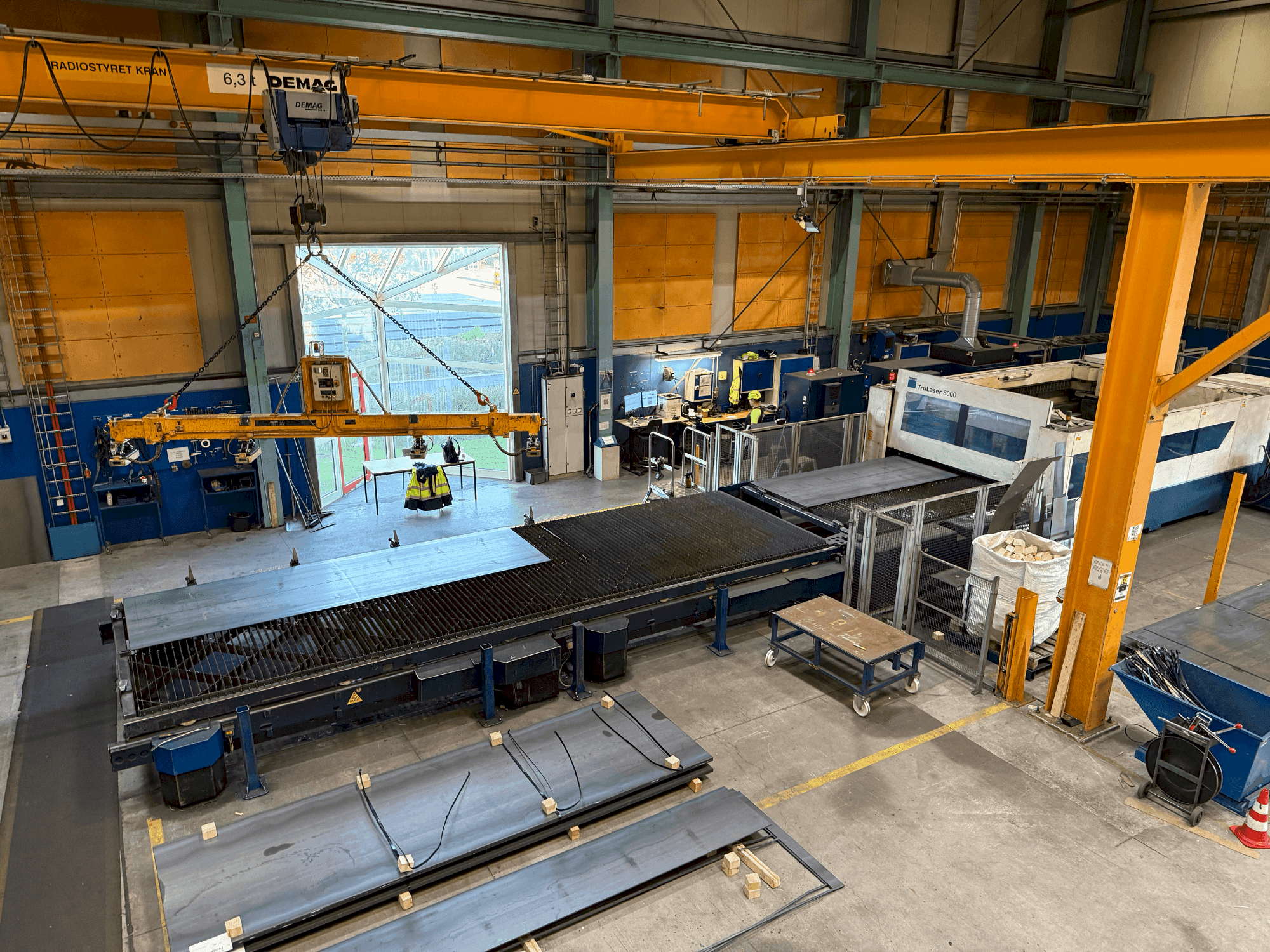 TRUMPF TruLaser 8000-maskinen framifrån
