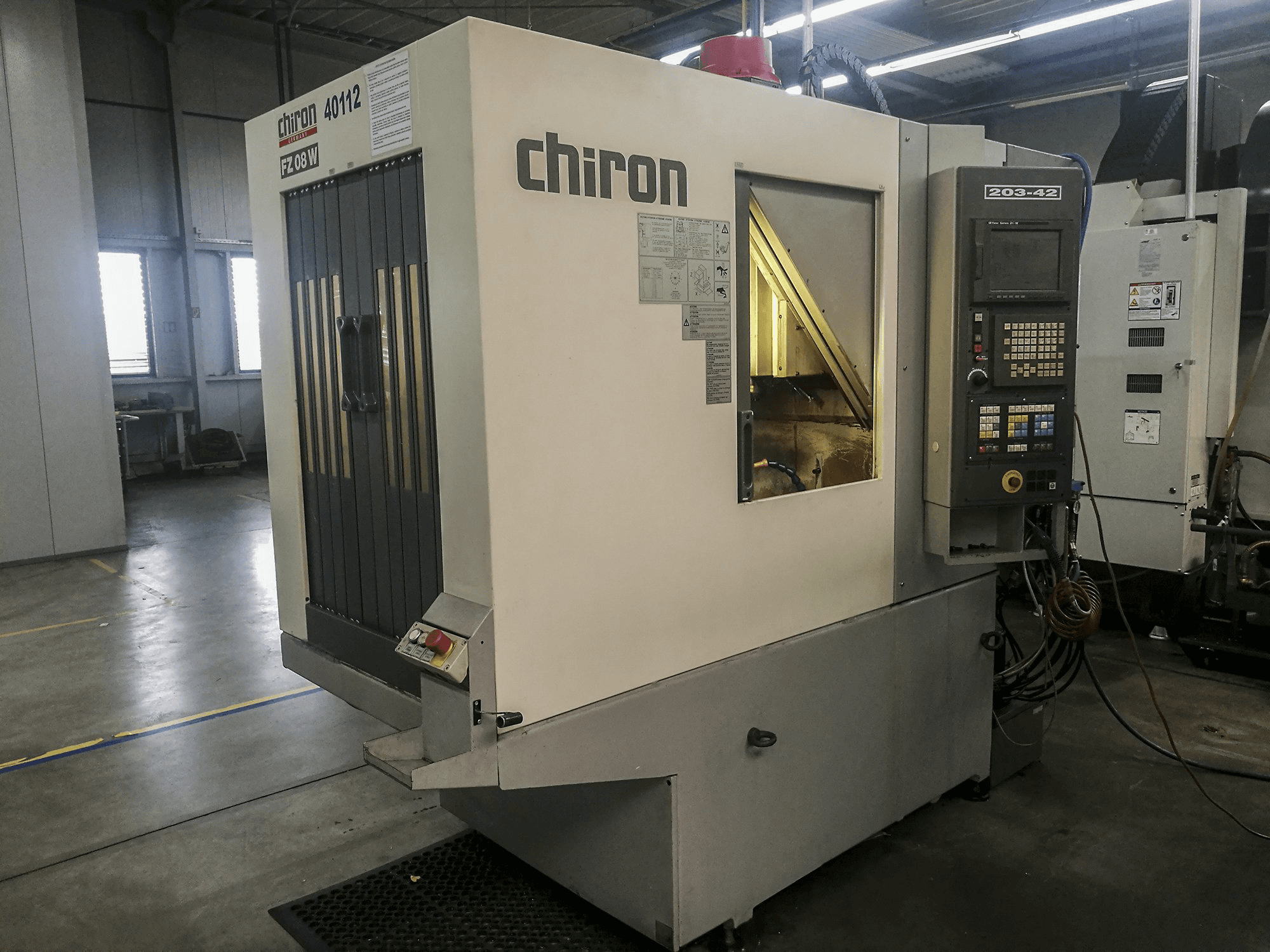 Chiron-maskinen sedd från vänsterFZ 08 W