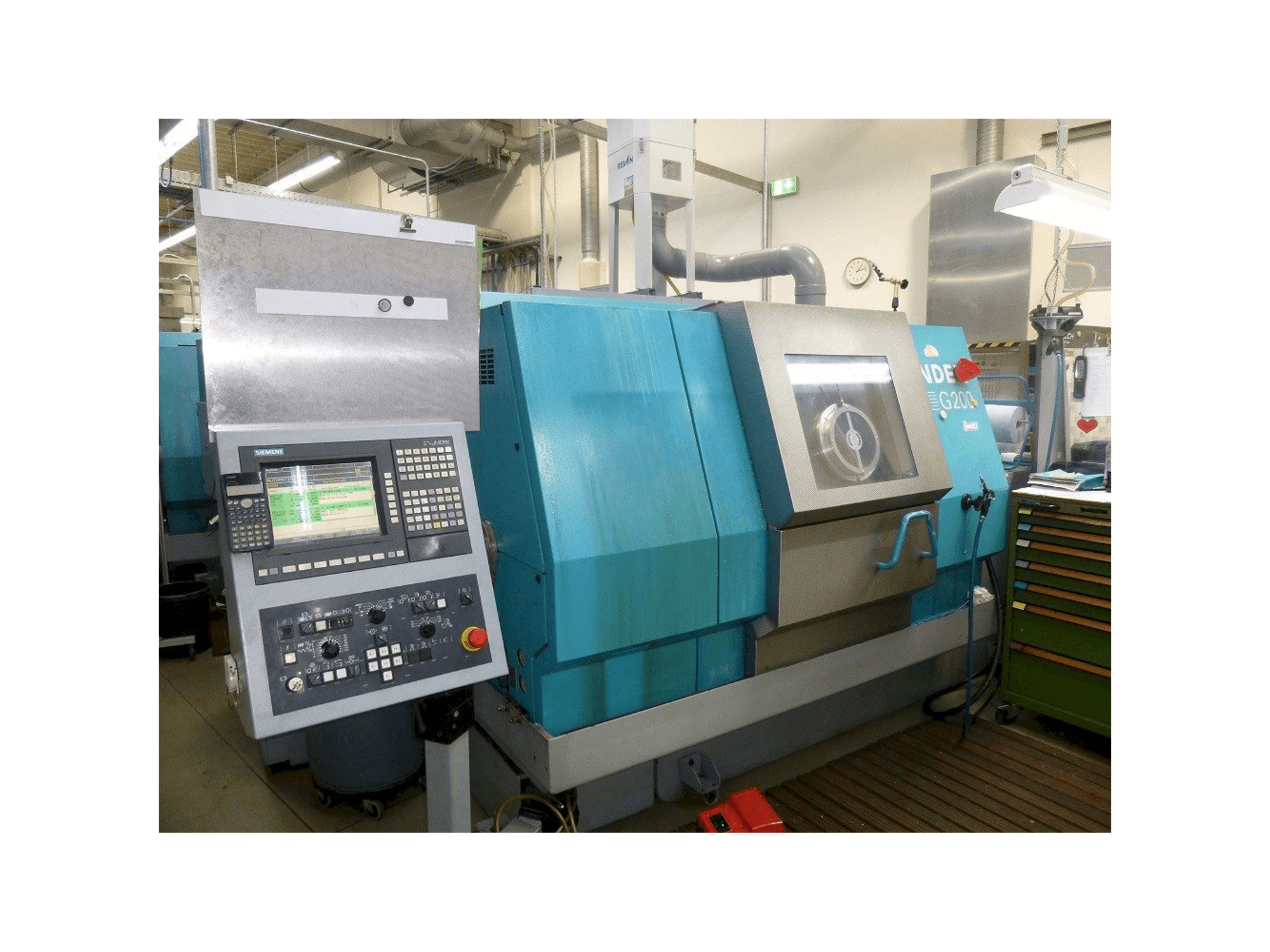 Index G200-maskinen framifrån