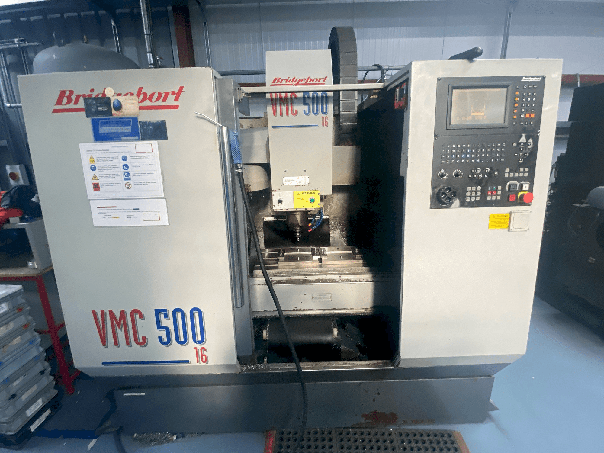 Bridgeport VMC 500/16-maskinen framifrån