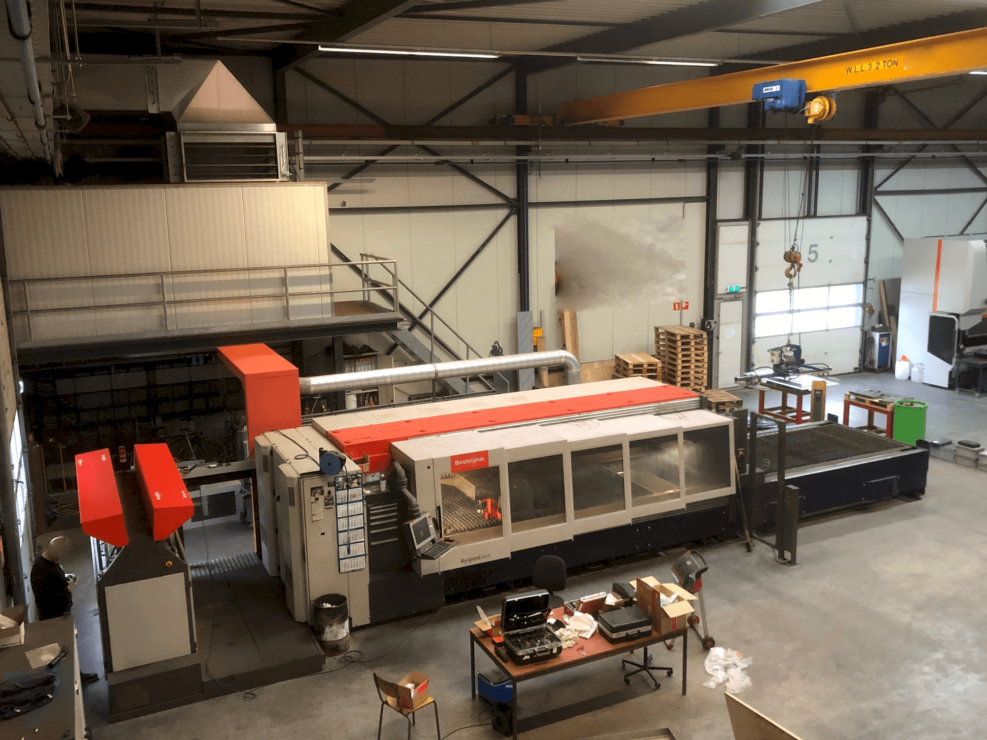 Bystronic Byspeed 3015-maskinen framifrån