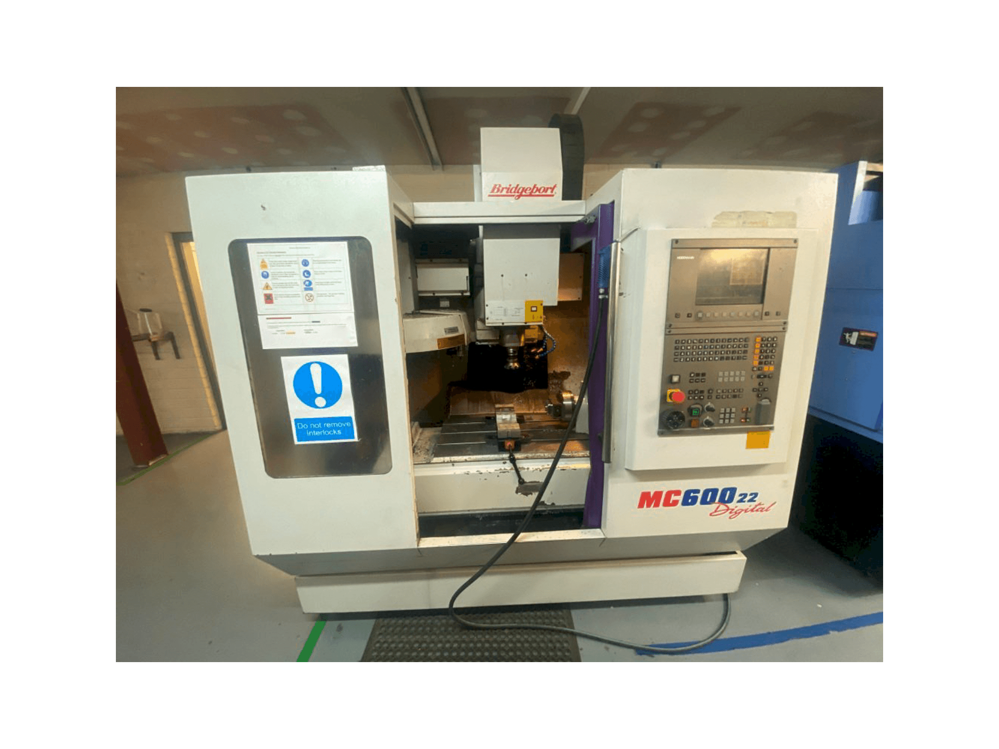 Bridgeport VMC 600-maskinen framifrån