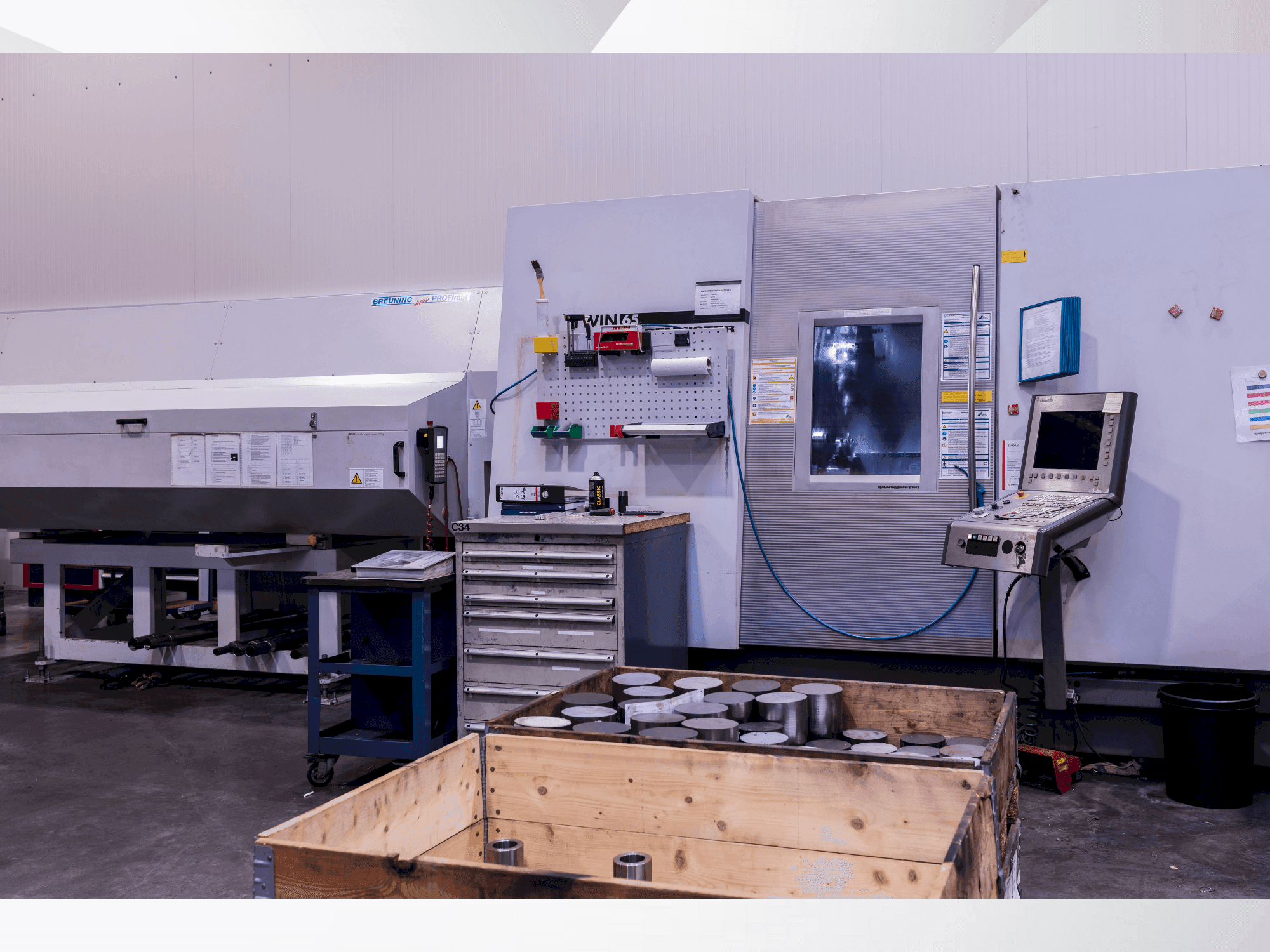 DMG Gildemeister Twin 65-maskinen framifrån