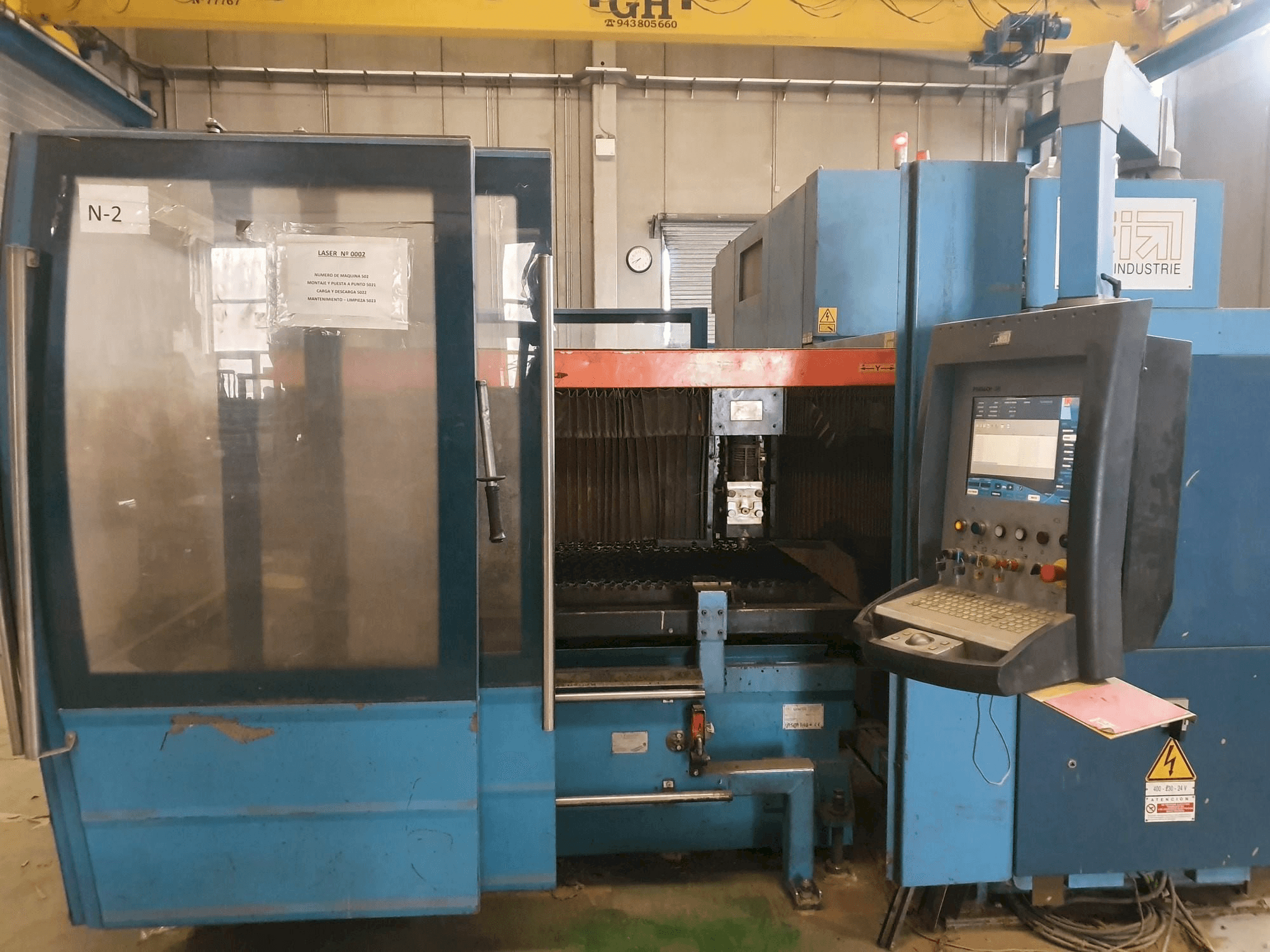 Prima Industrie Platino 1530HS-maskinen framifrån