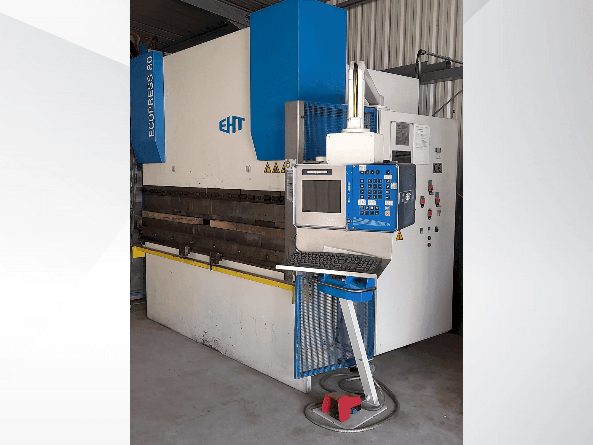 EHT Ecopress 80-maskinen framifrån