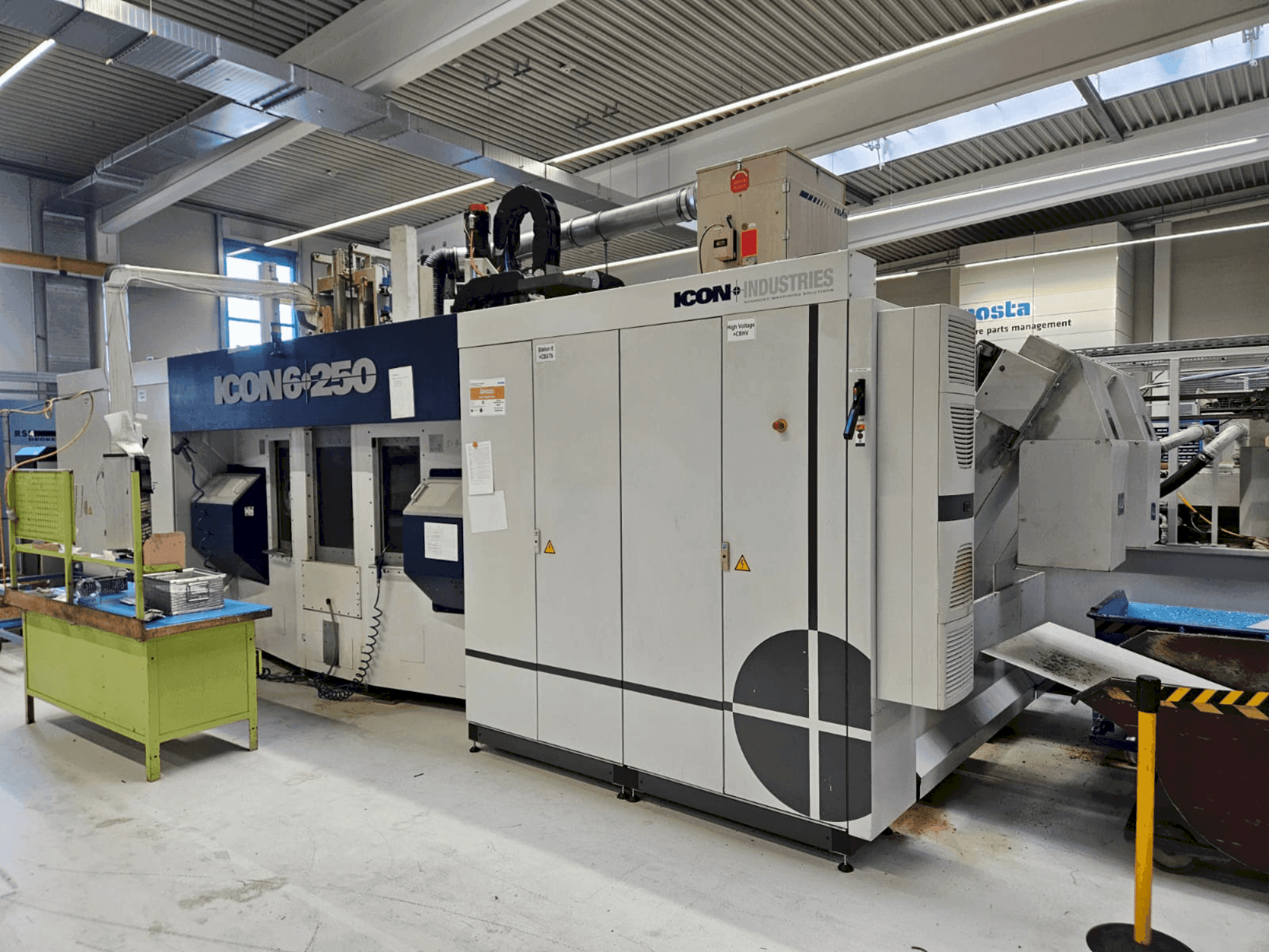 ICON 6-250-maskinen sedd från sidan