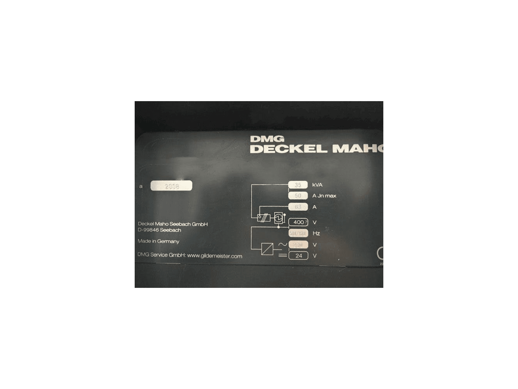 Information om DMG DMC 635V -maskinen