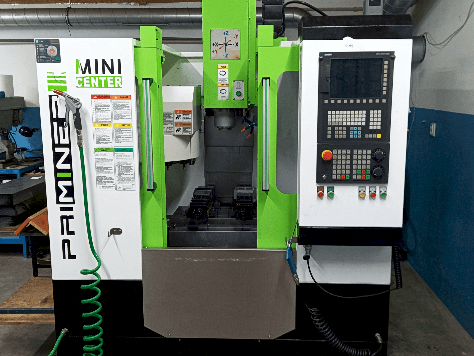 Priminer MINI-maskinen framifrån