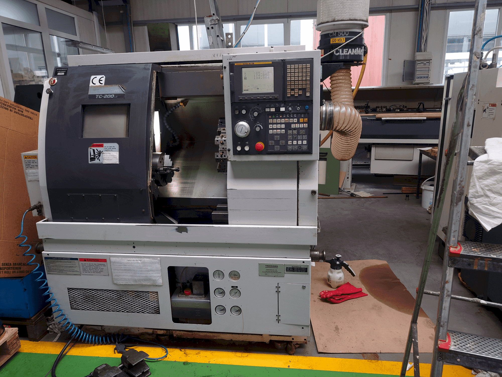 Takisawa TC-200 L3-maskinen framifrån