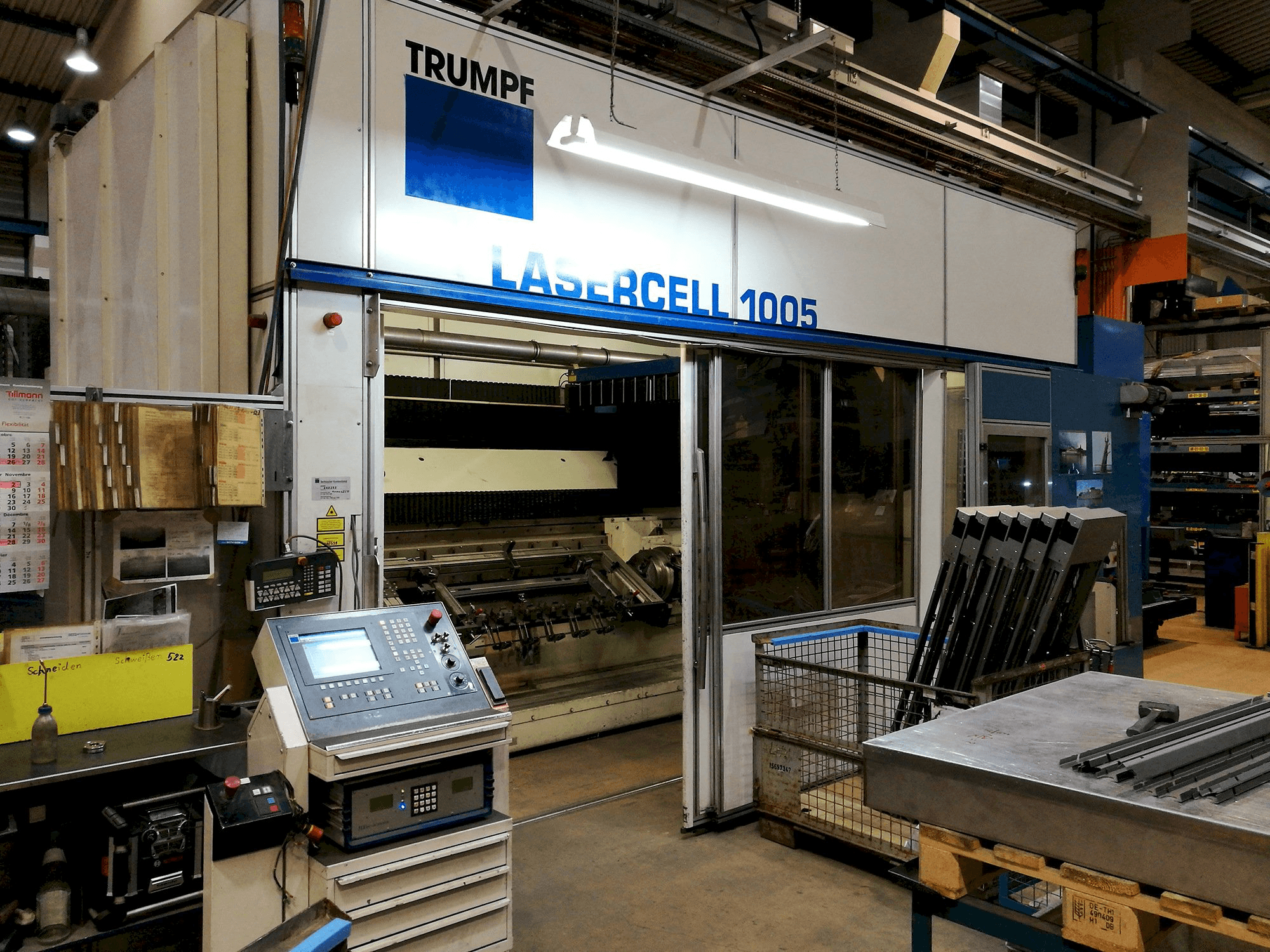 Trumpf-maskinen sedd från vänsterLasercell TLC 1005