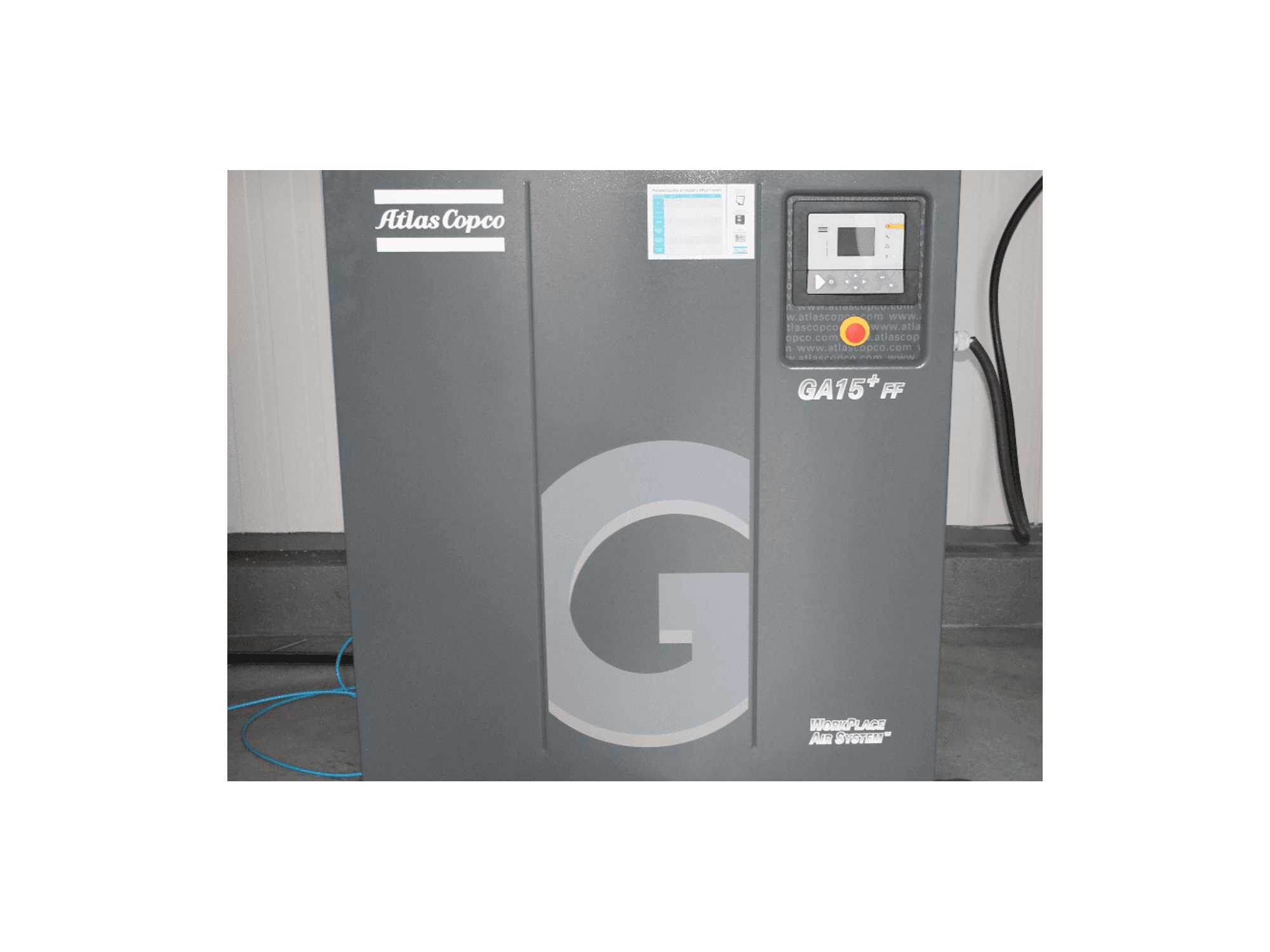 Atlas Copco Ga15 + FF-maskinen framifrån