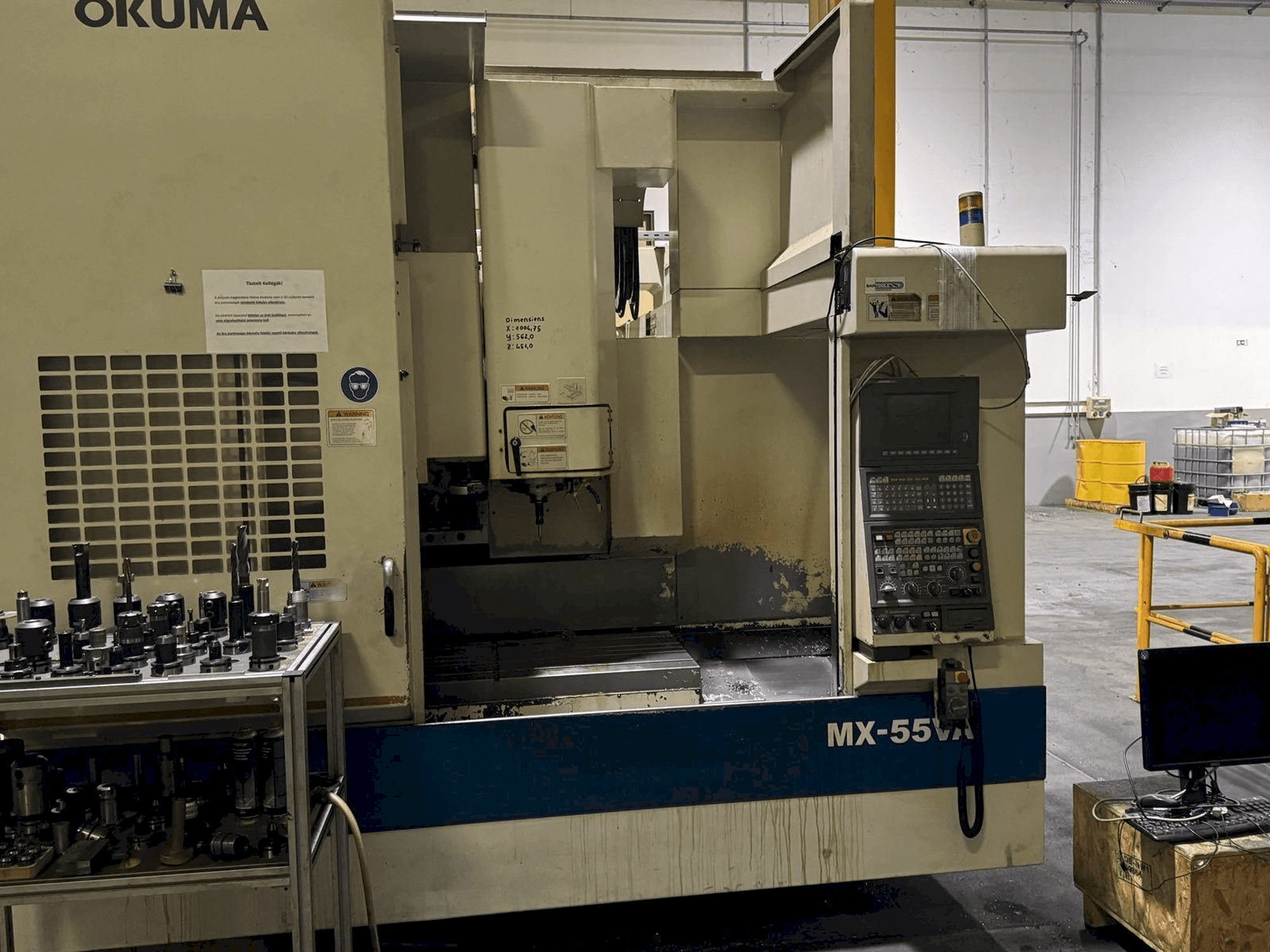Okuma MX55-VA-maskinen framifrån