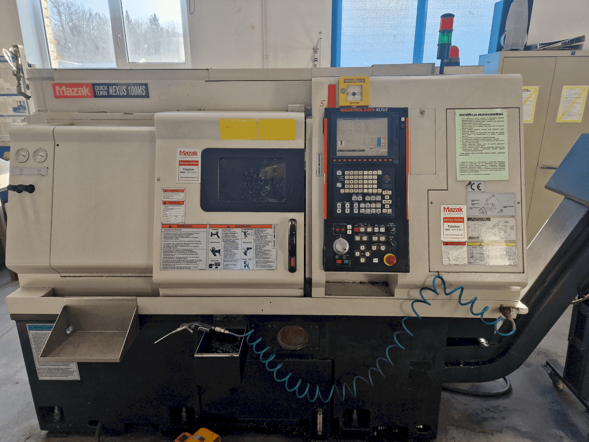 Mazak QTN-100MS-maskinen framifrån