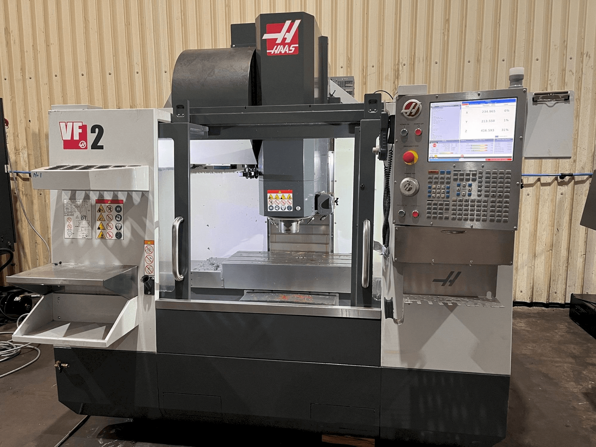 HAAS VF-2-maskinen framifrån