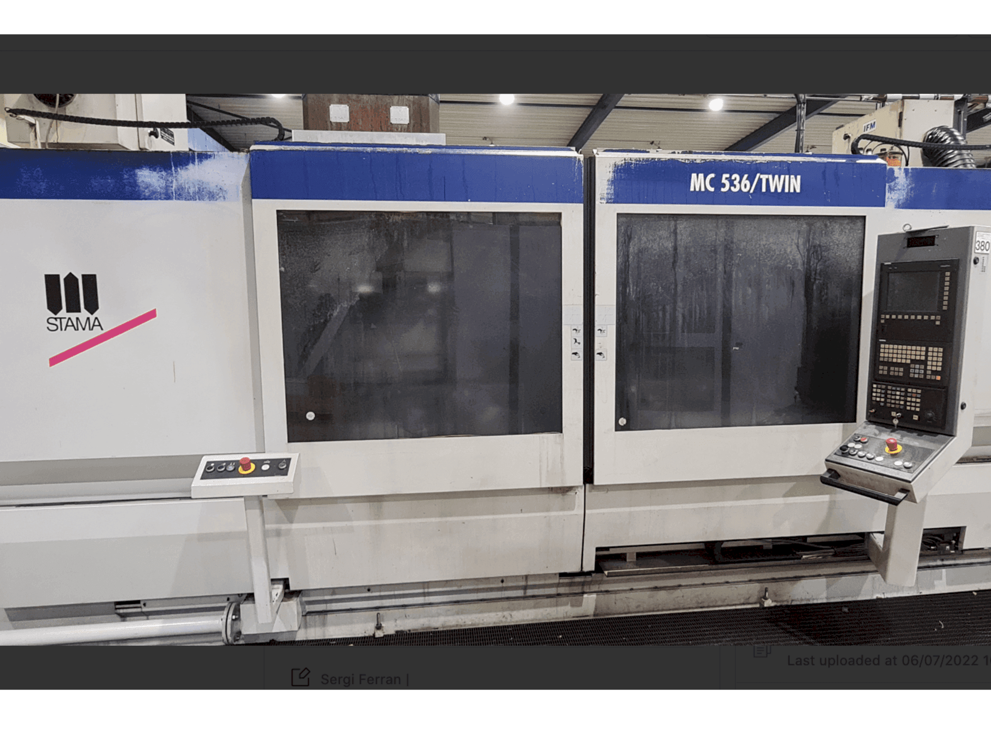 STAMA MC536/Twin-maskinen framifrån