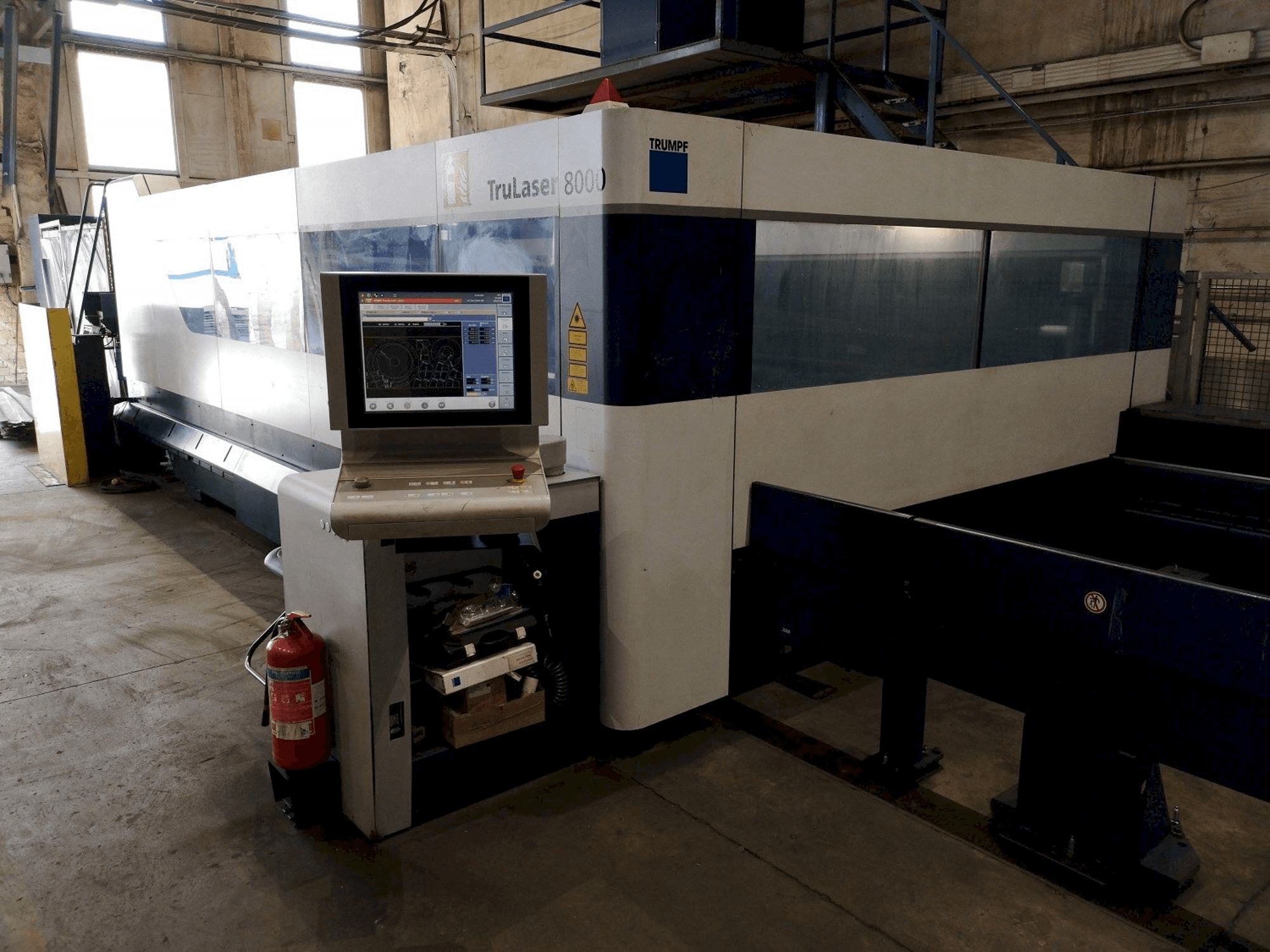 Trumpf TruLaser 8000-maskinen framifrån