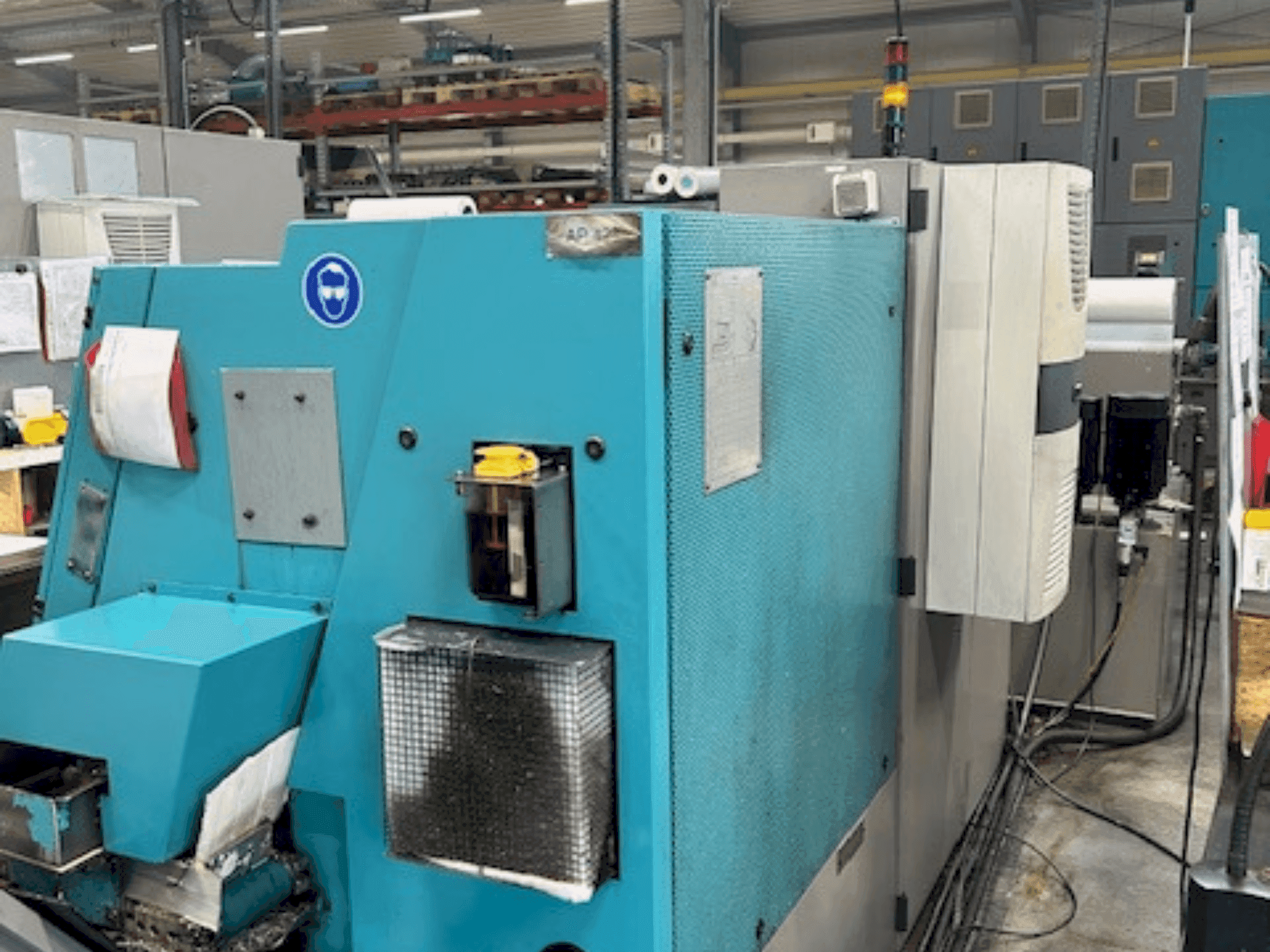 Index C100-maskinen framifrån