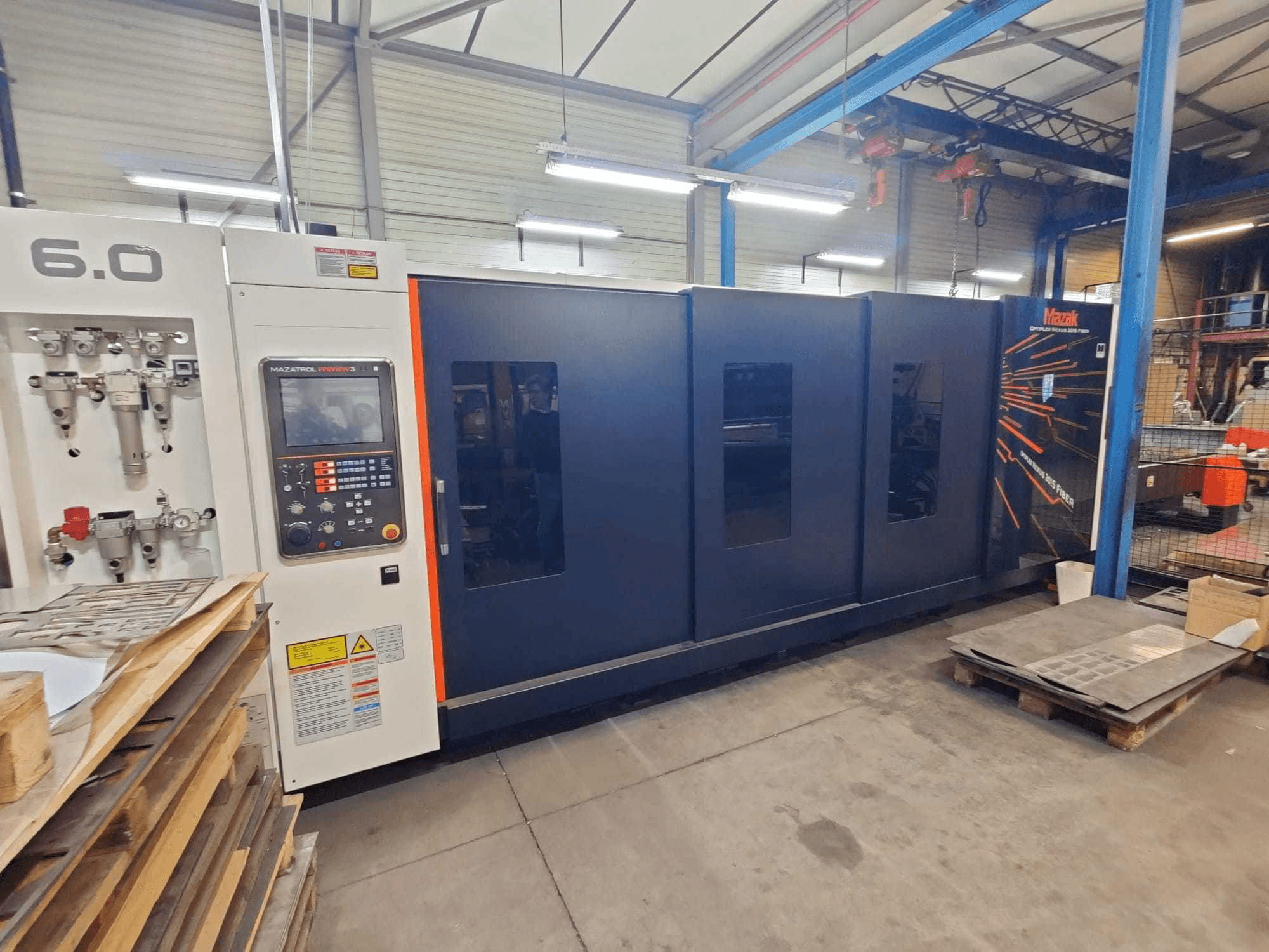 Mazak Optiplex Nexus 3015-maskinen framifrån