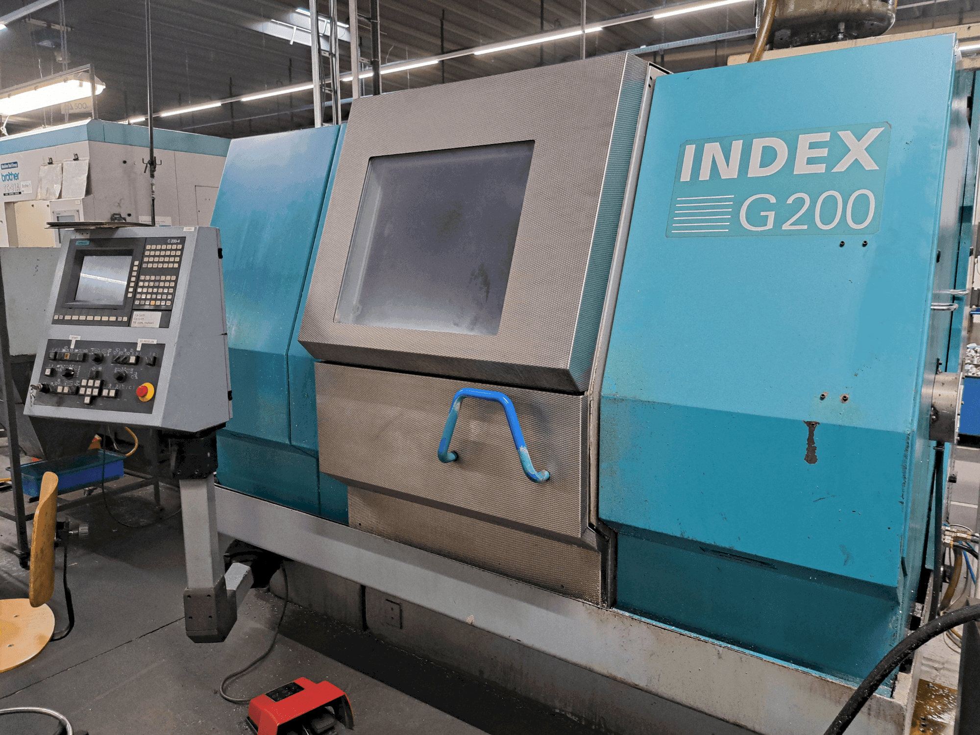 Index G200-maskinen framifrån