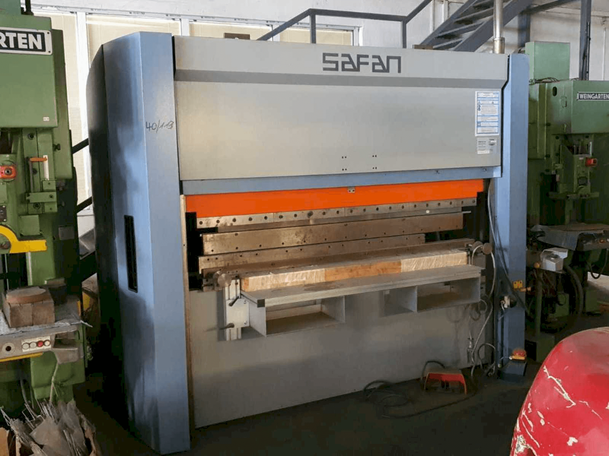 Safan SMK-K 40-2050 TS1-maskinen framifrån